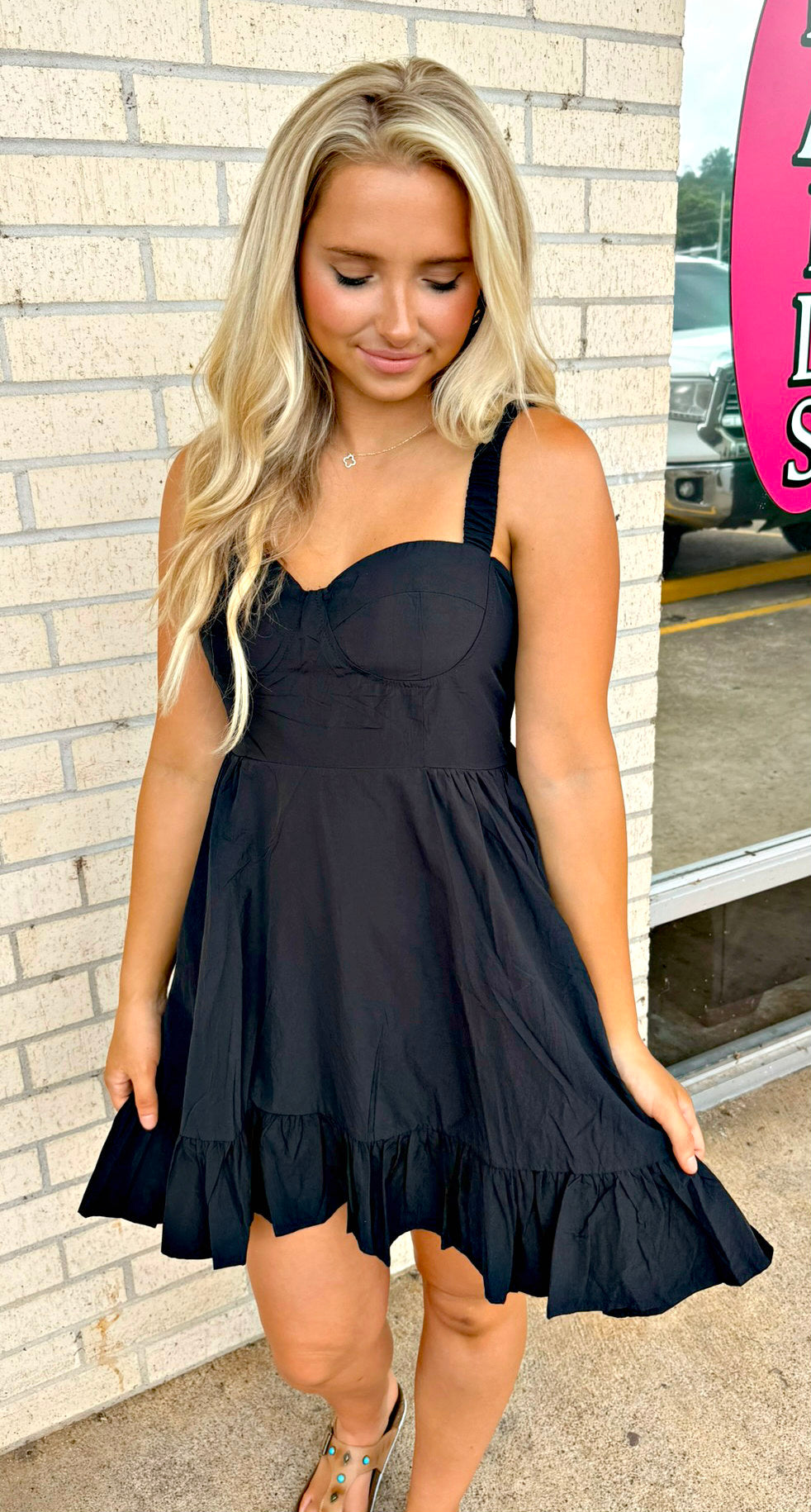 Tiered Black Dress