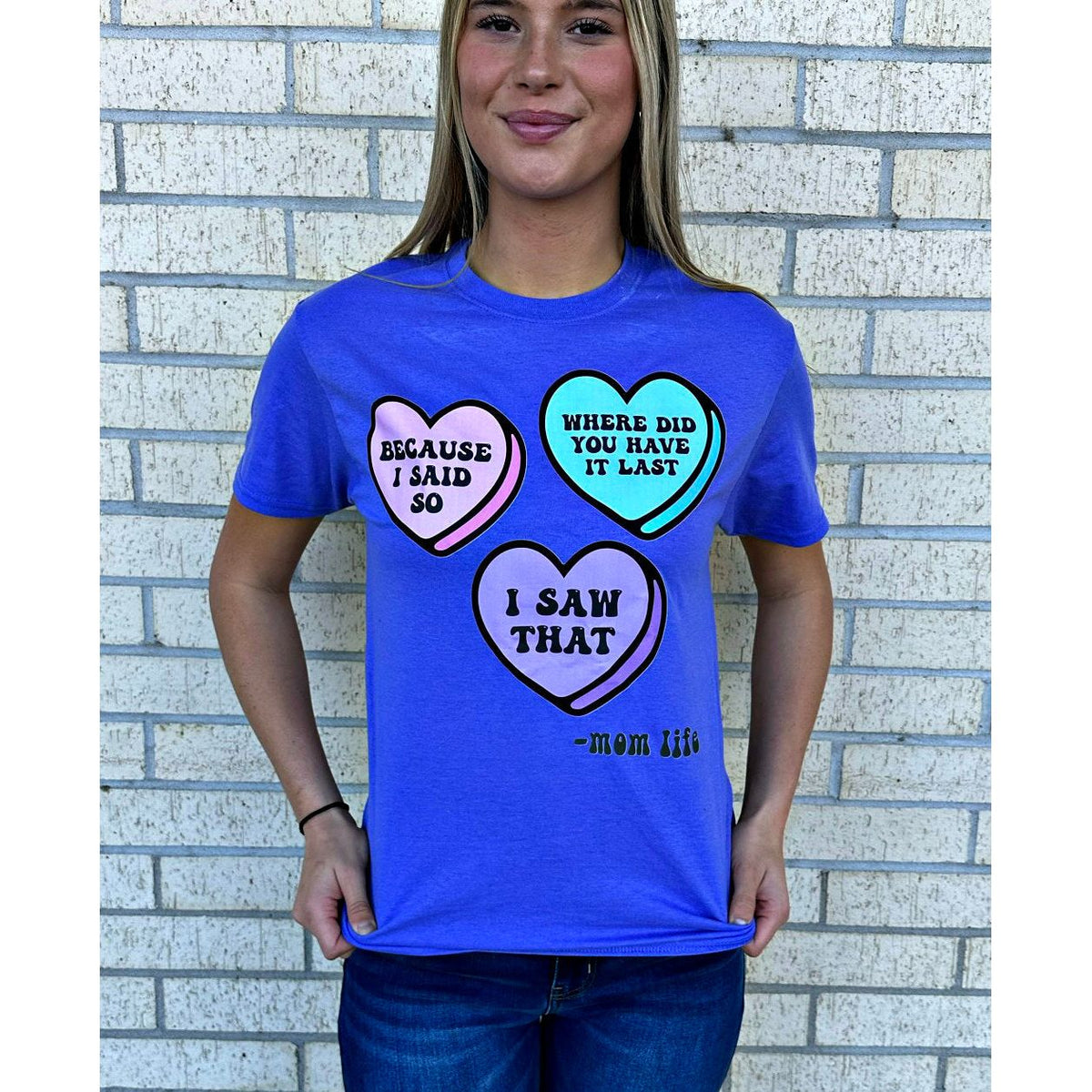 Mom Candy Heart Tee or Sweatshirt