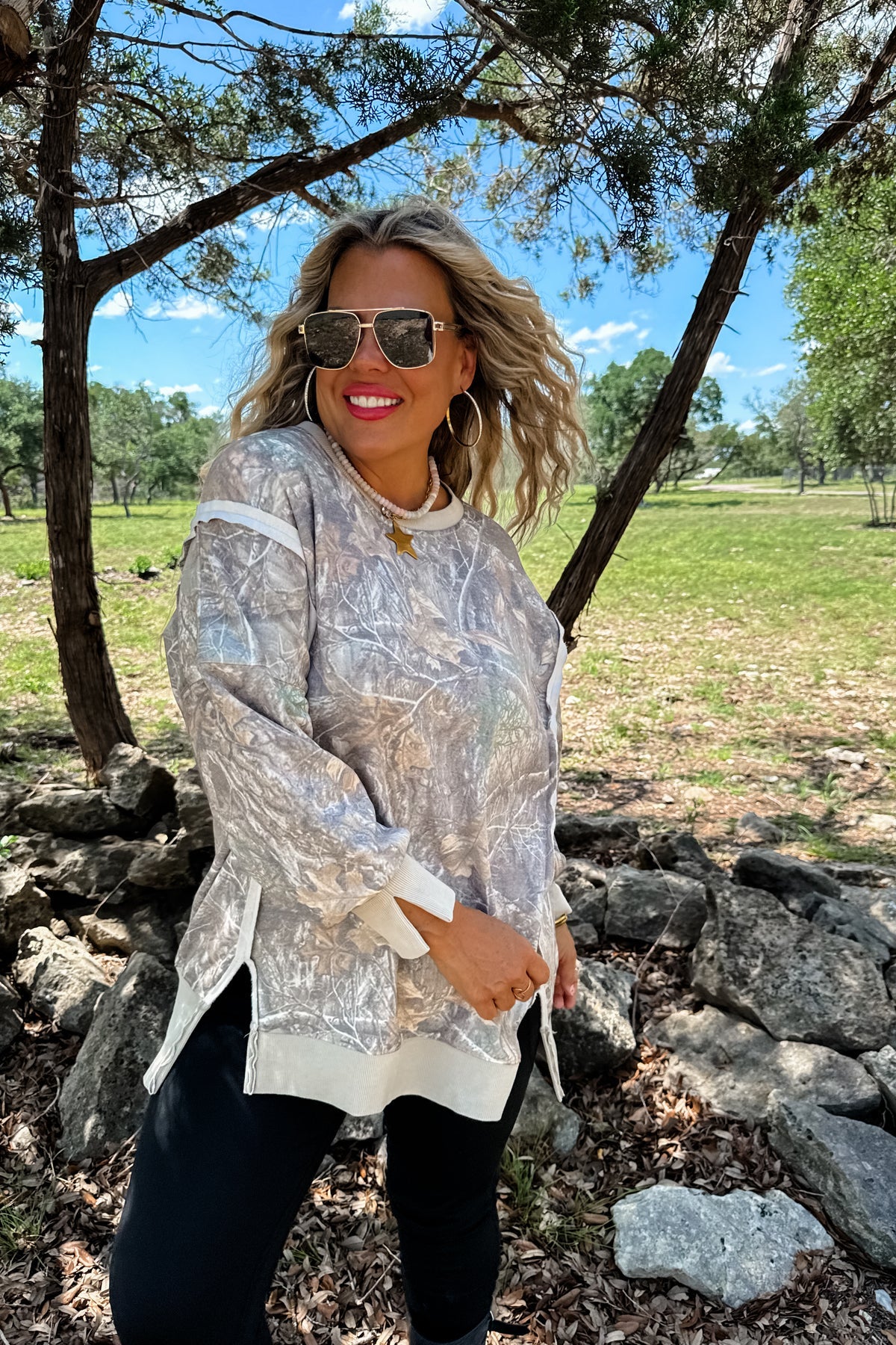 Camo oversized sweatshirt