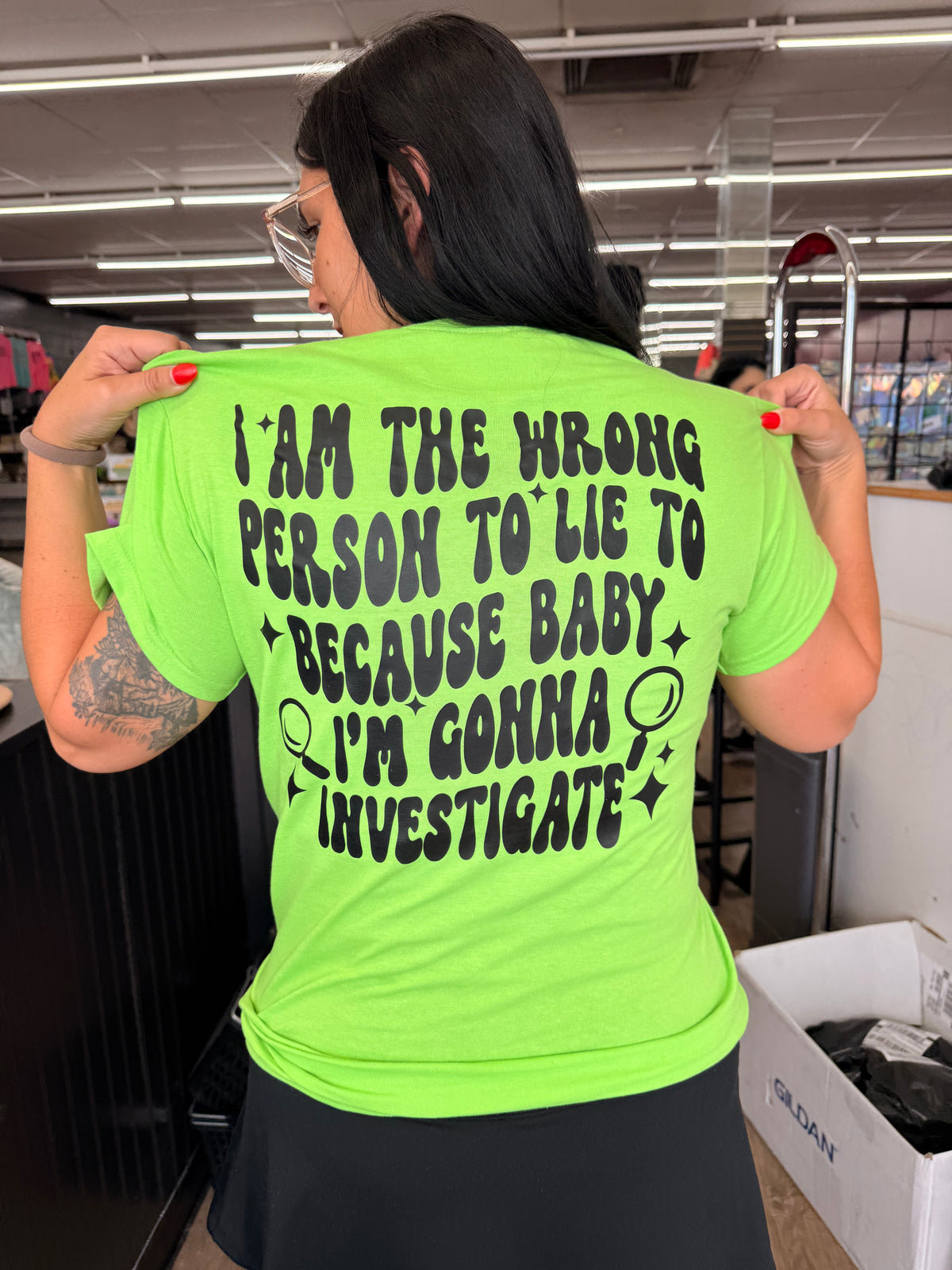 Wrong person to lie to tee or sweatshirt