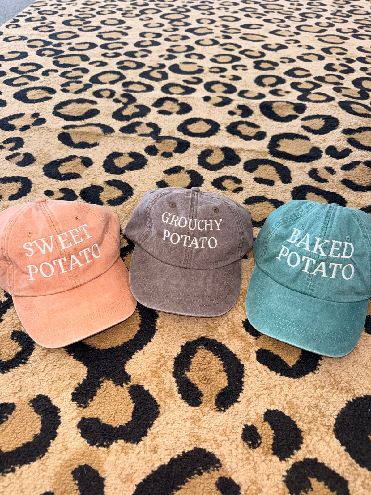Sweet,baked or grouchy or custom potato  embroidered hat