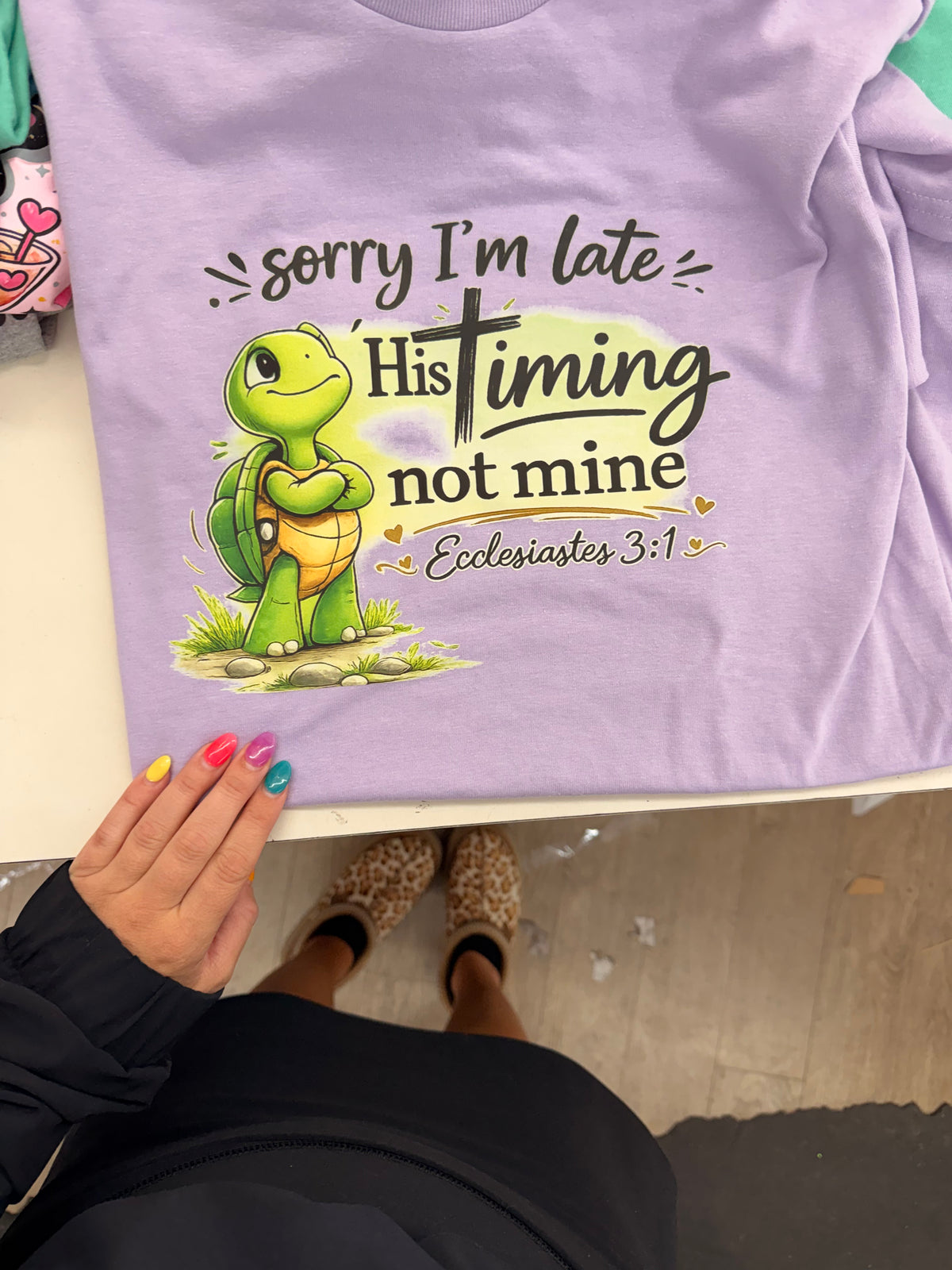 Sorry I’m late turtle Christian tee or sweatshirt