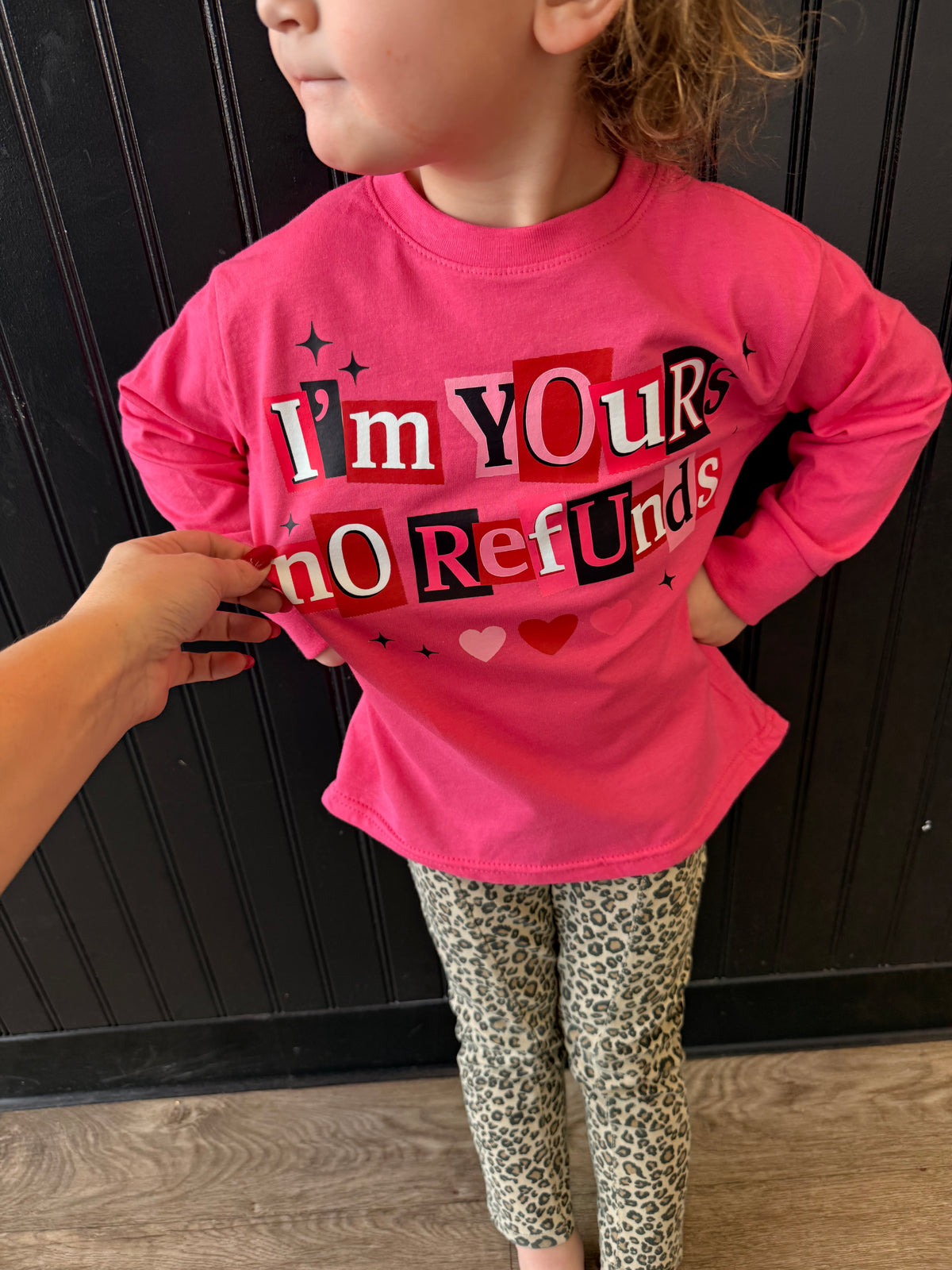 I’m yours no refunds toddler or adult tee or sweatshirt