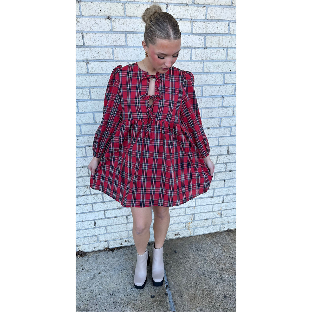 Christmas plaid dress