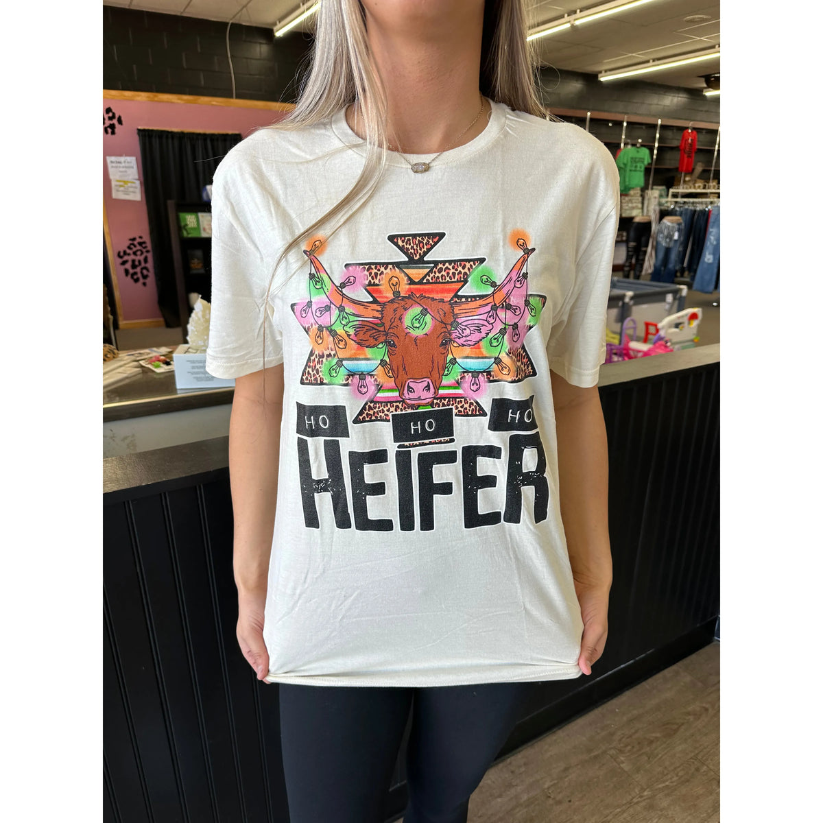Christmas Heifer ho ho Soft style Tee