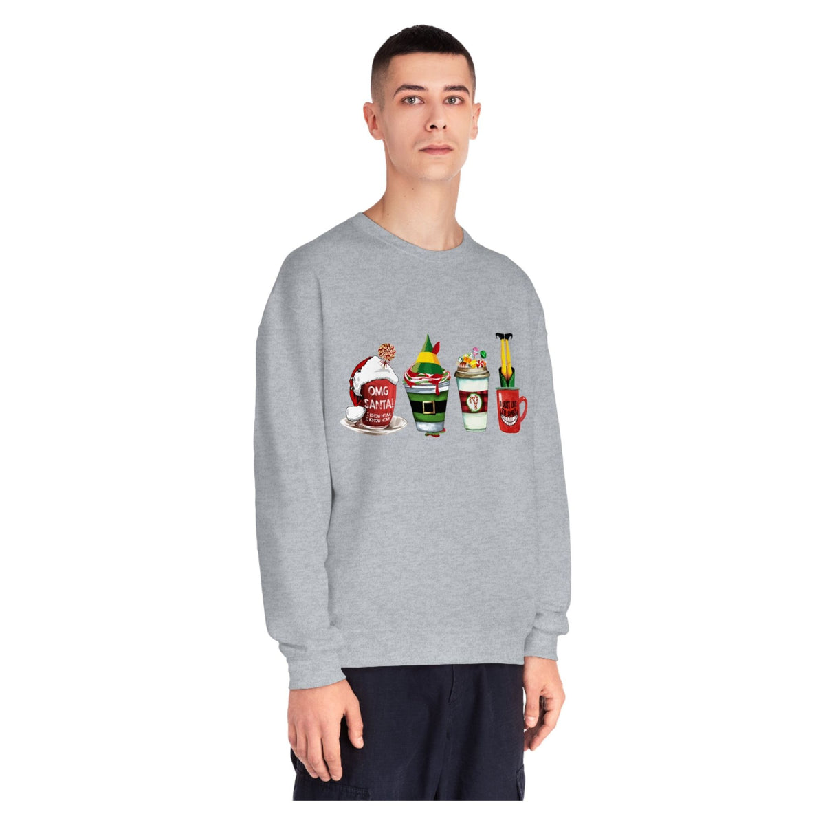 Elf Christmas Coffee  Crewneck Sweatshirt