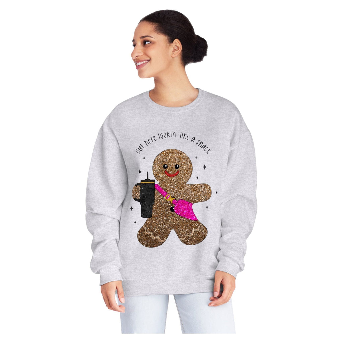 Out here lookin like a snack Christmas Crewneck Sweatshirt or tee