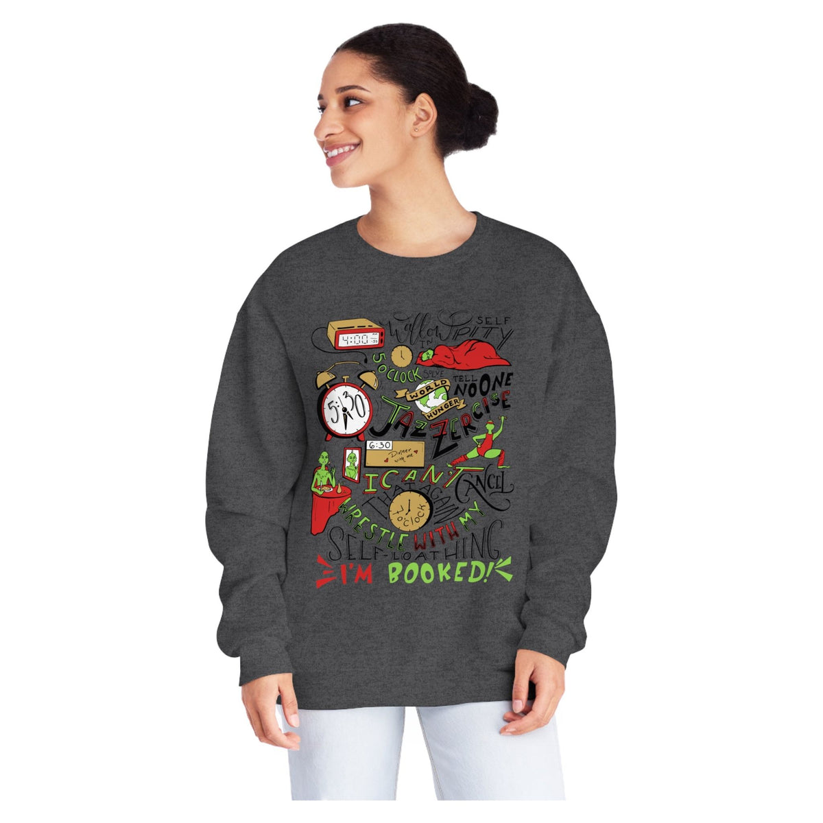 Green Guy Timeline Christmas Crewneck Sweatshirt