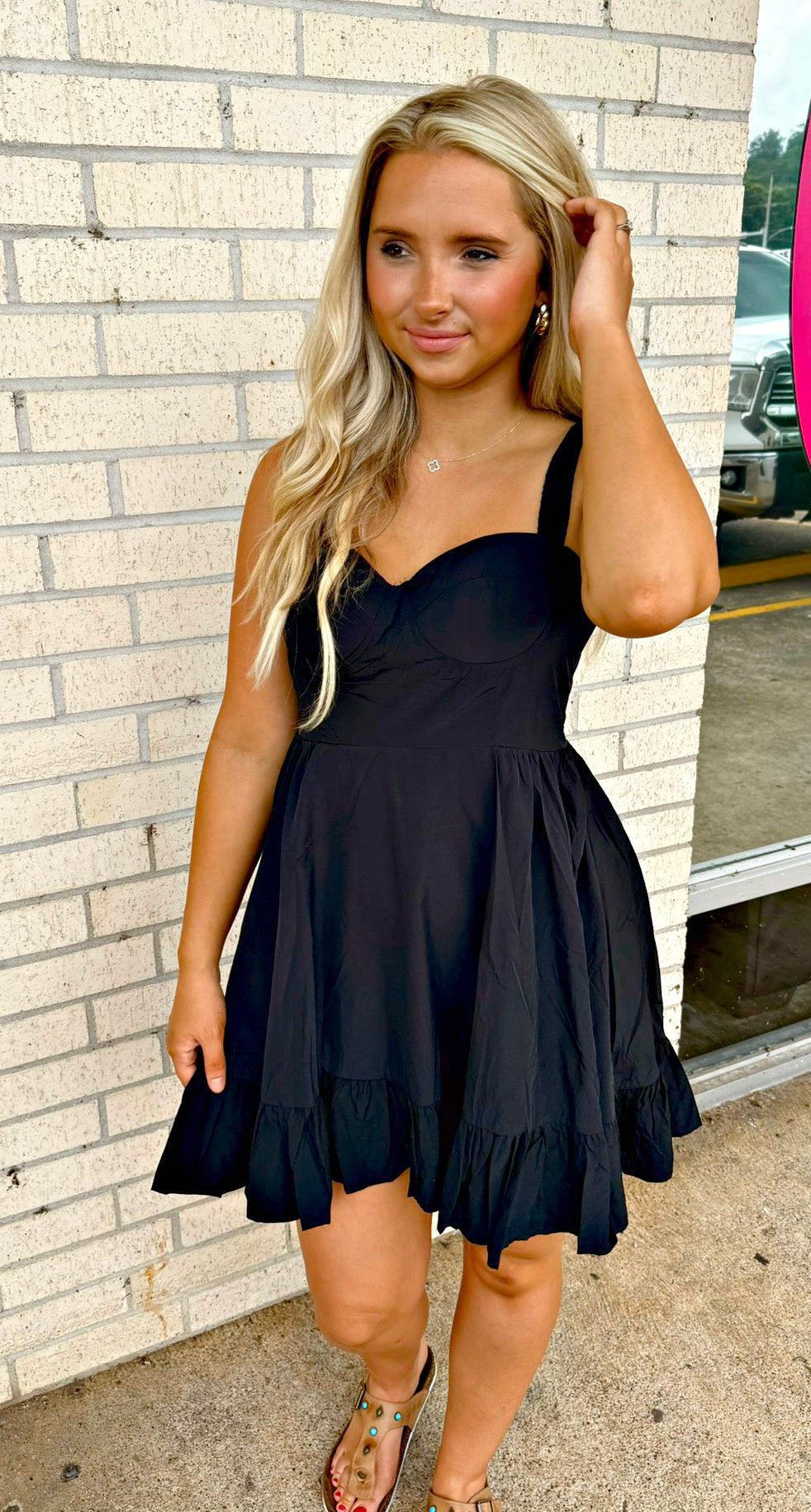Tiered Black Dress