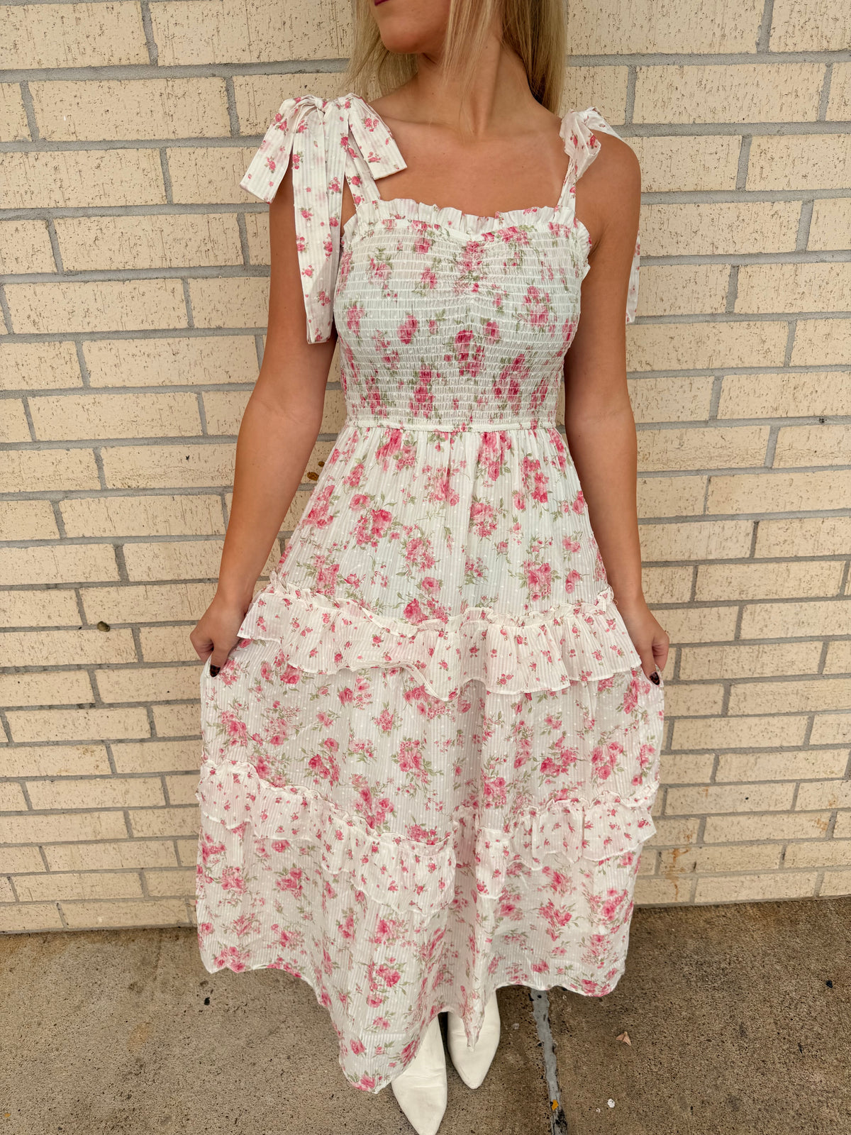 Navarre Pink Floral Maxi dress