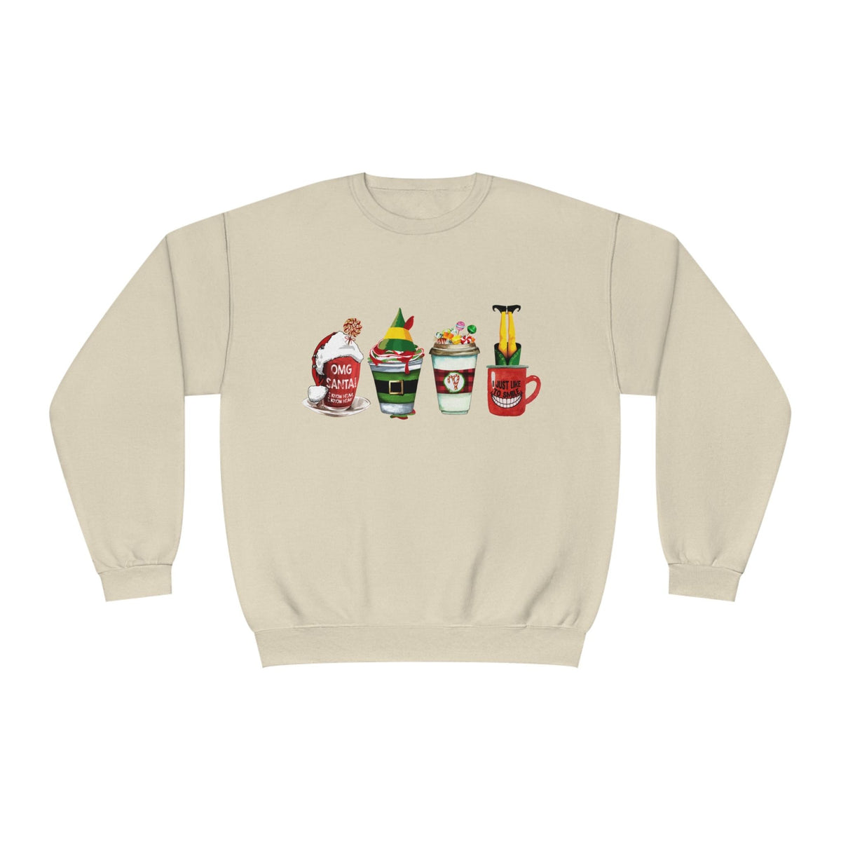 Elf Christmas Coffee  Crewneck Sweatshirt