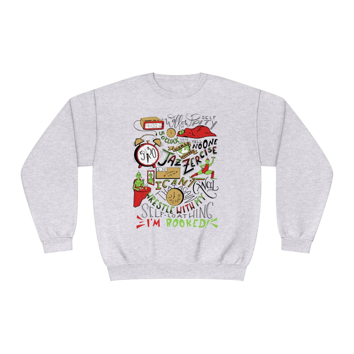 Green Guy Timeline Christmas Crewneck Sweatshirt