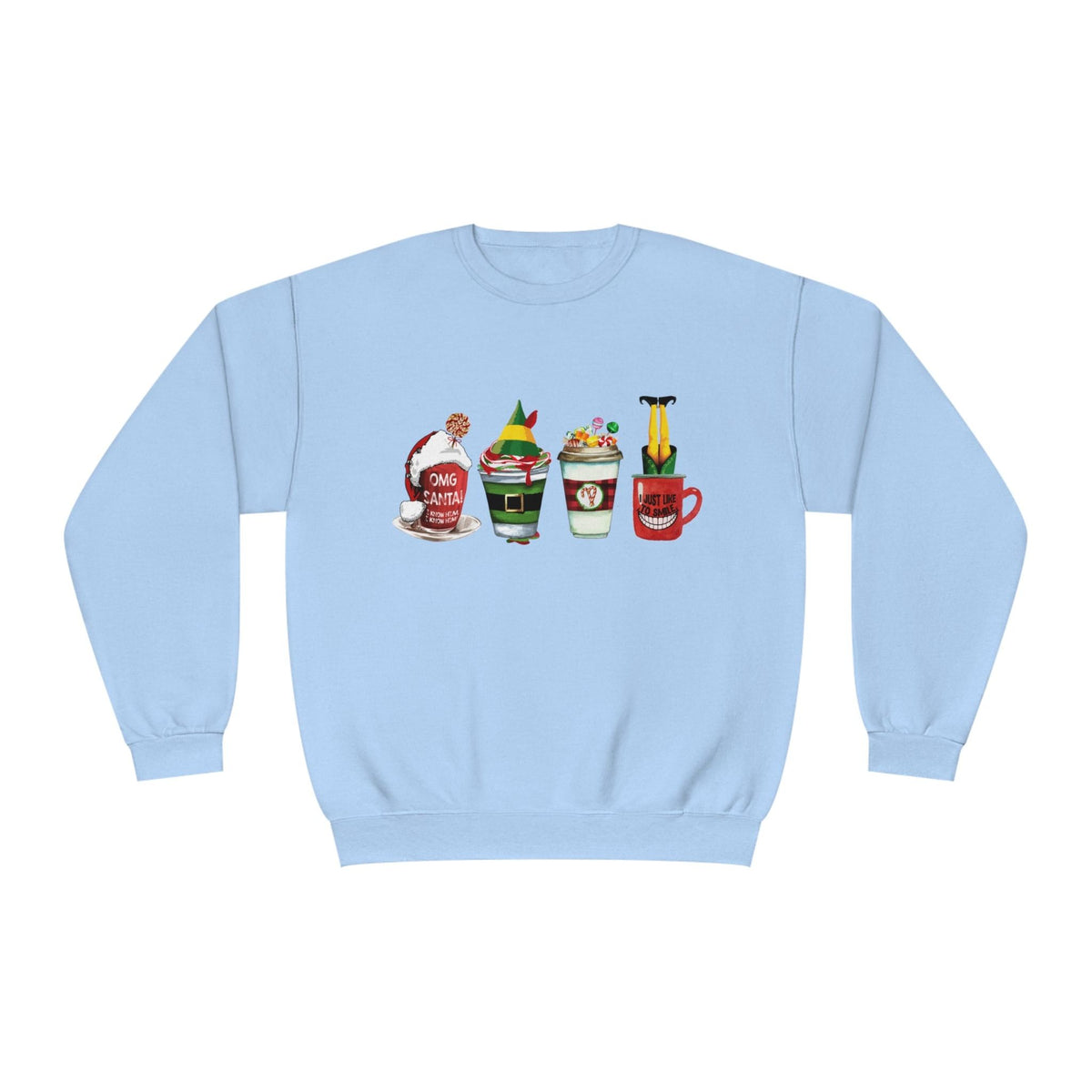 Elf Christmas Coffee  Crewneck Sweatshirt
