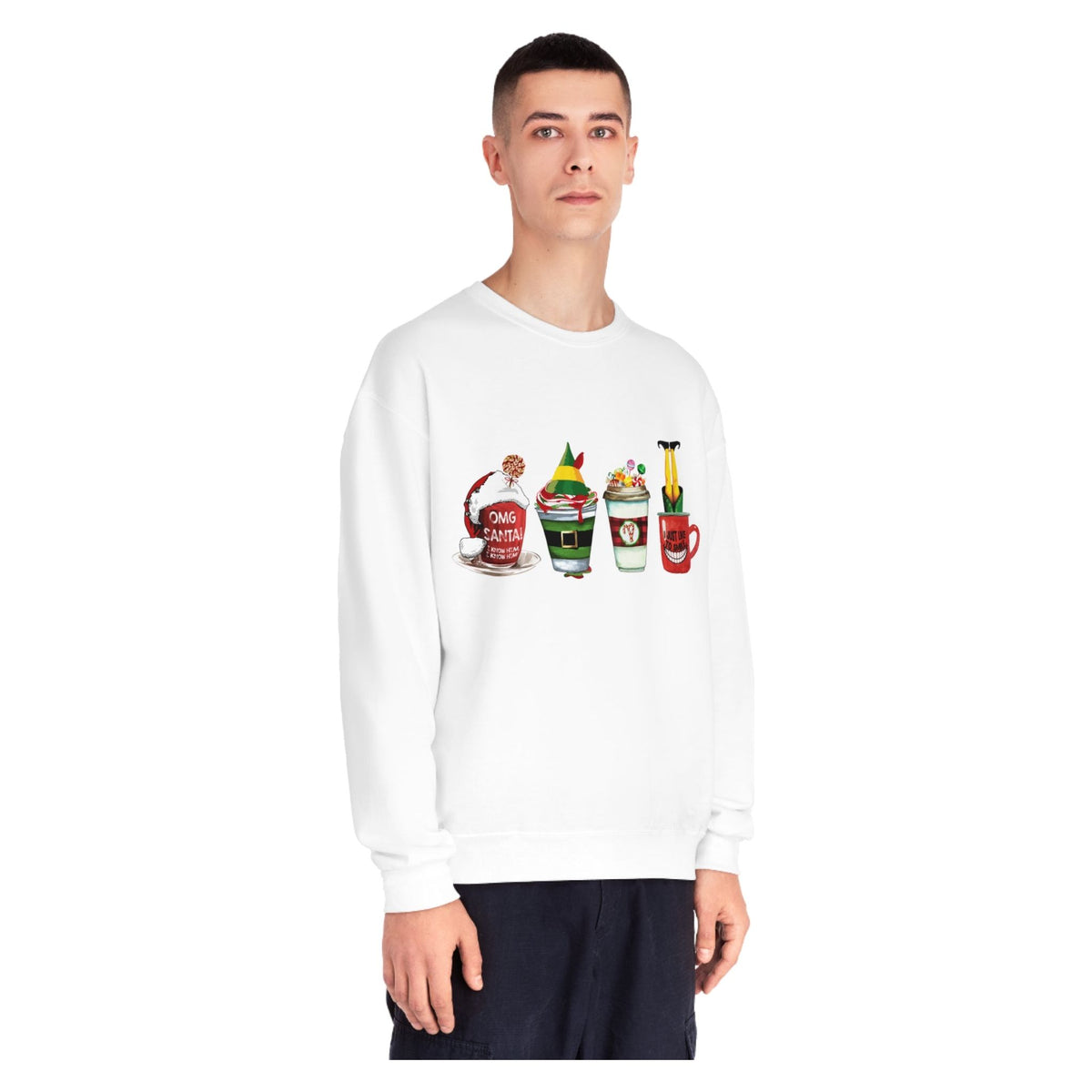 Elf Christmas Coffee  Crewneck Sweatshirt