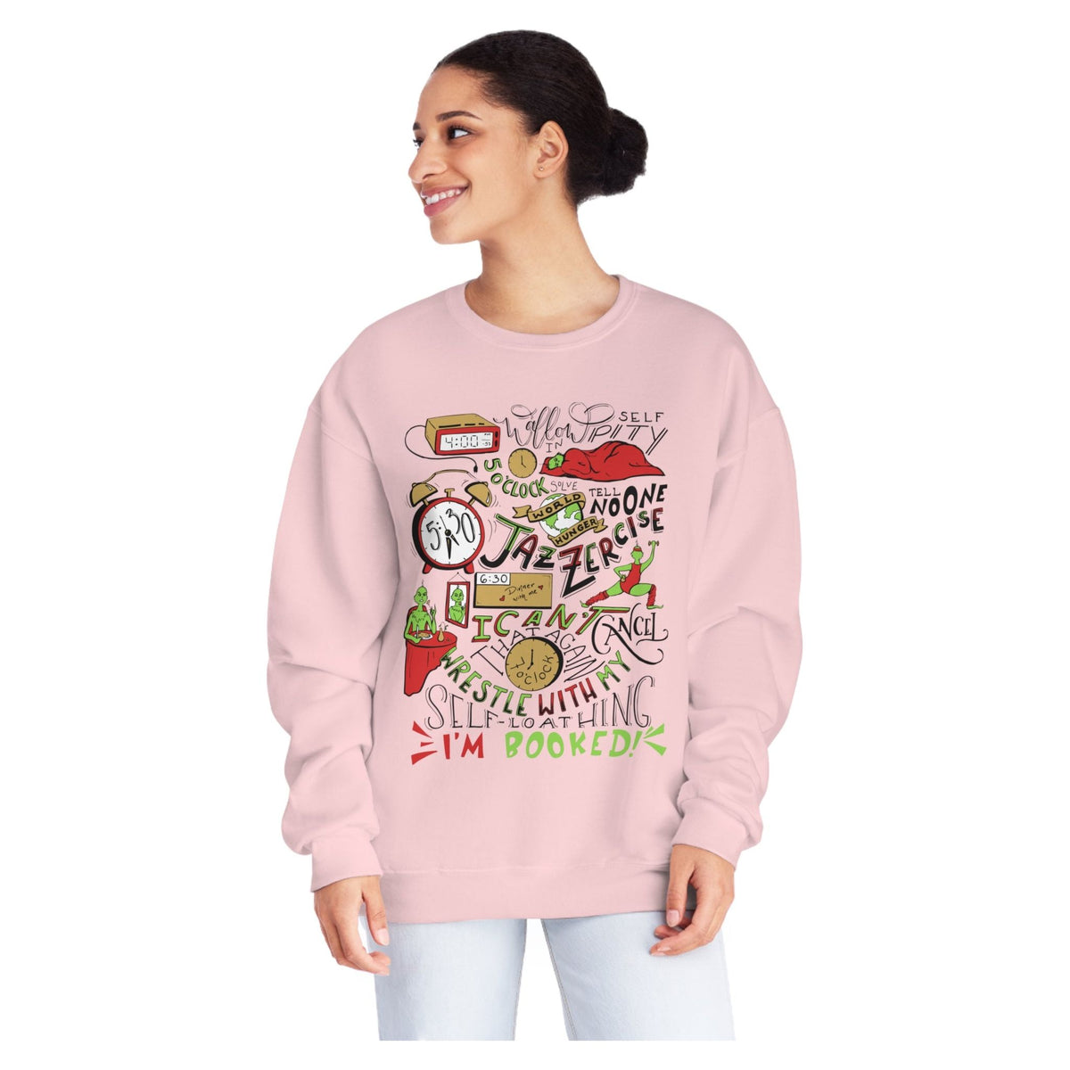 Green Guy Timeline Christmas Crewneck Sweatshirt