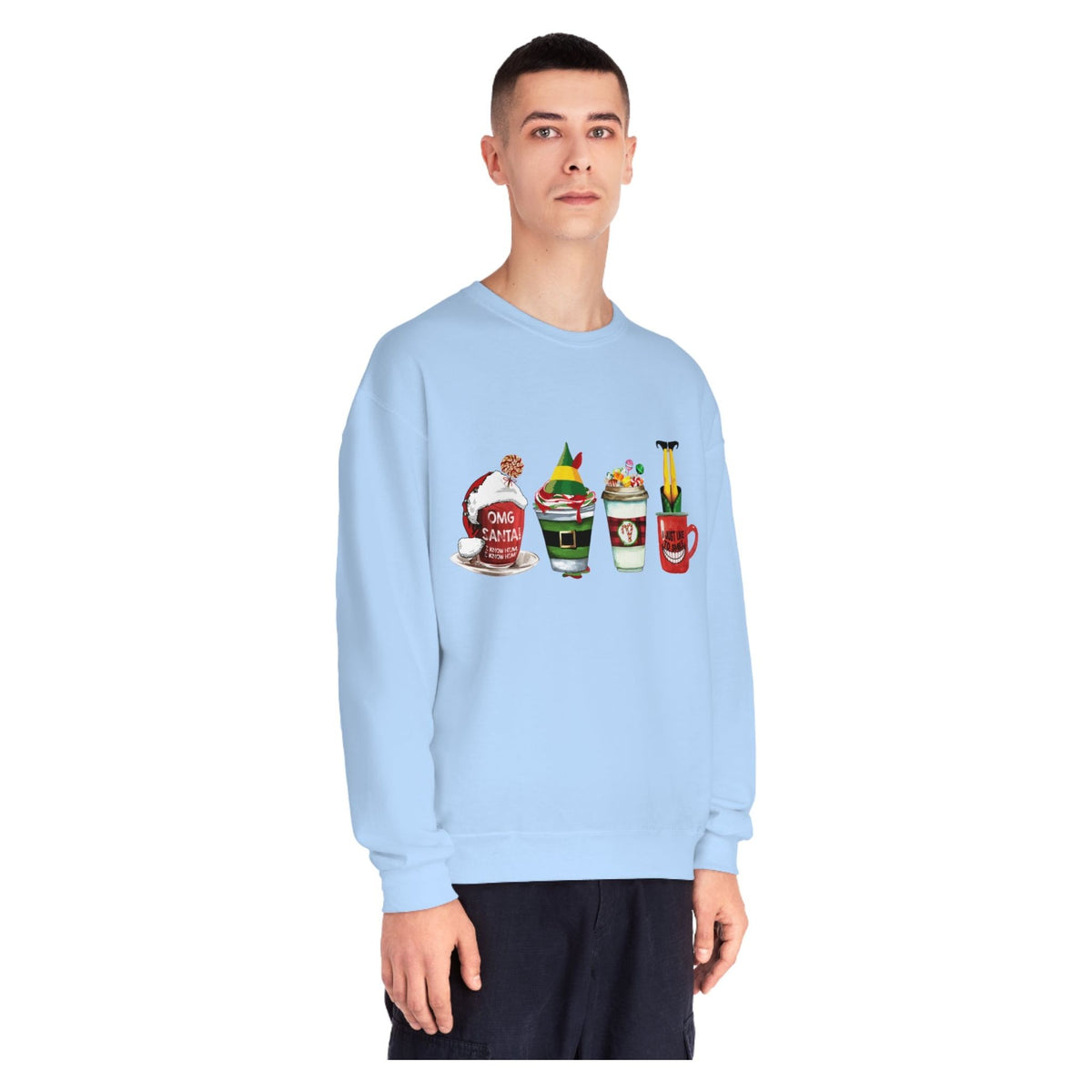 Elf Christmas Coffee  Crewneck Sweatshirt