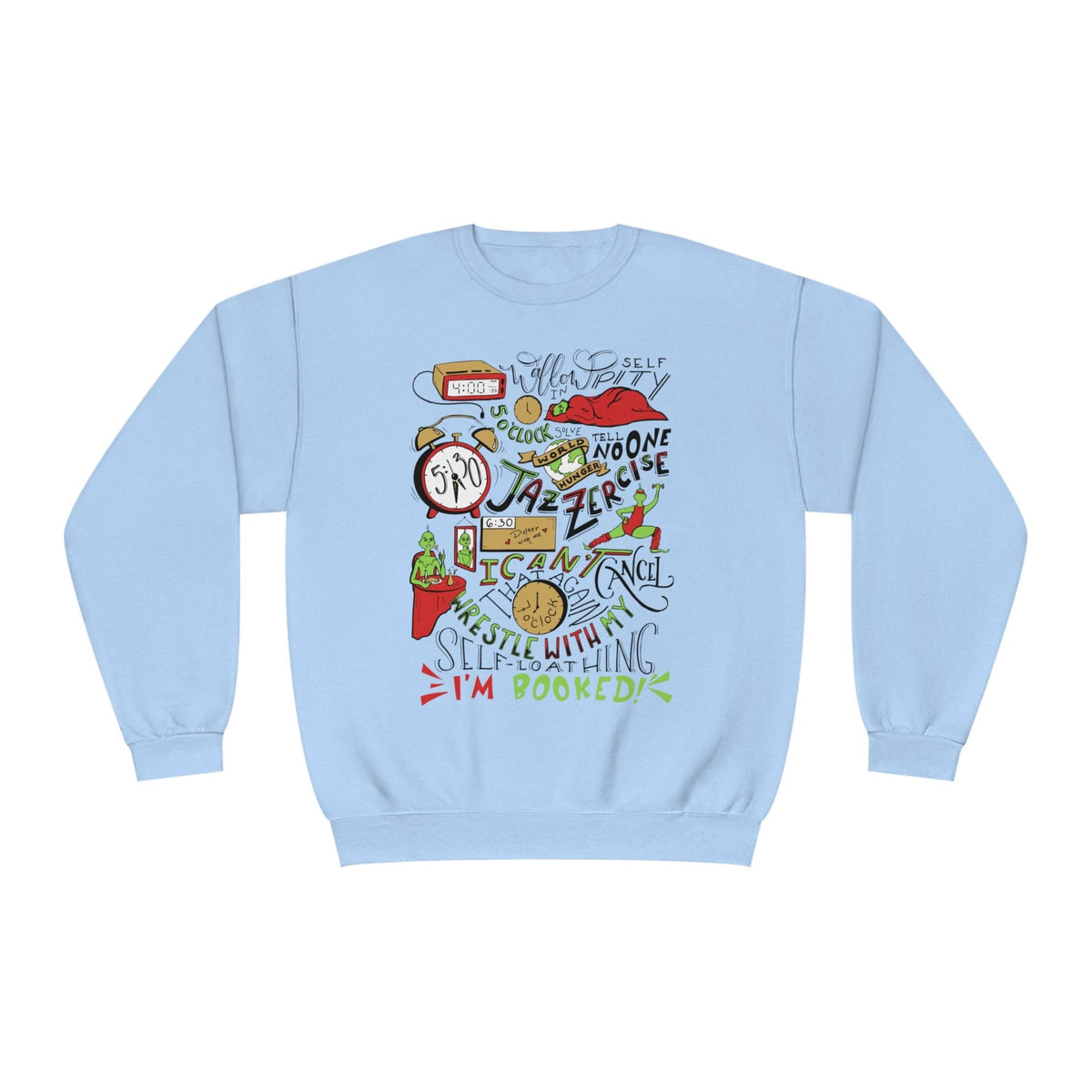 Green Guy Timeline Christmas Crewneck Sweatshirt