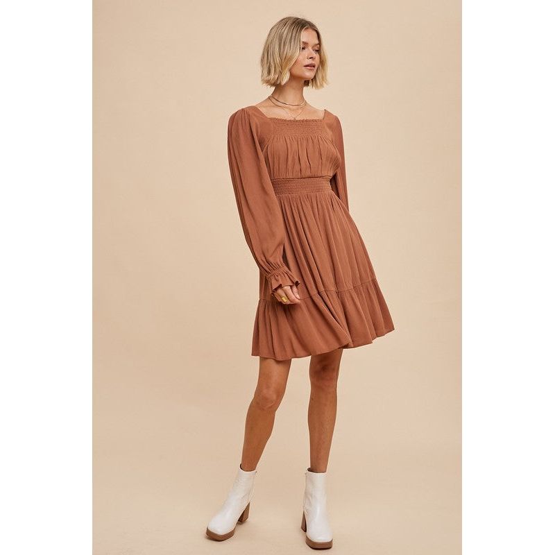 Midi Rachel Rust Dress