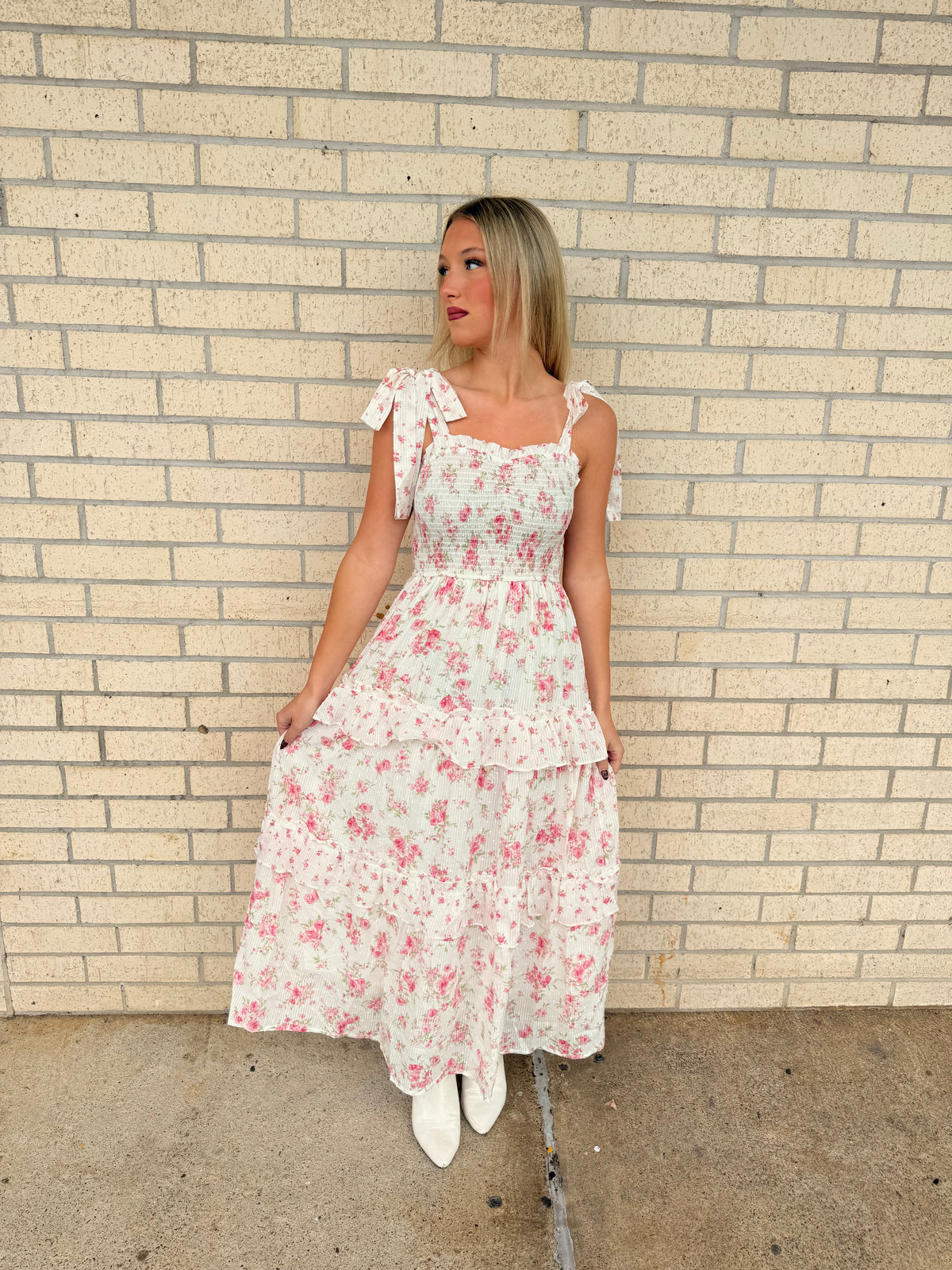 Navarre Pink Floral Maxi dress