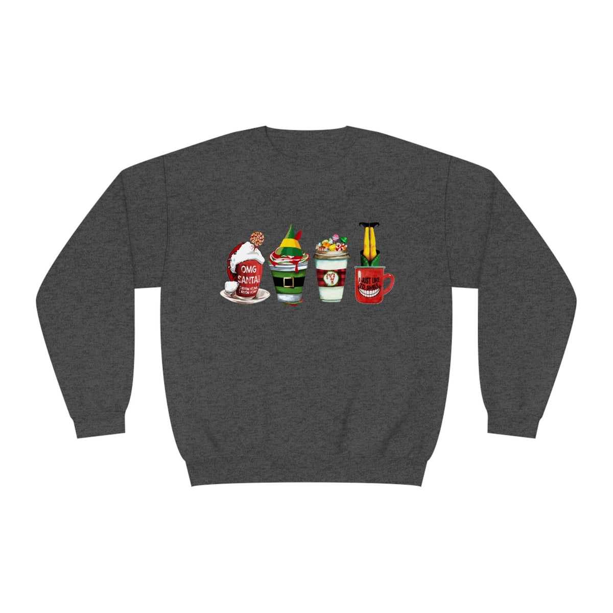 Elf Christmas Coffee  Crewneck Sweatshirt