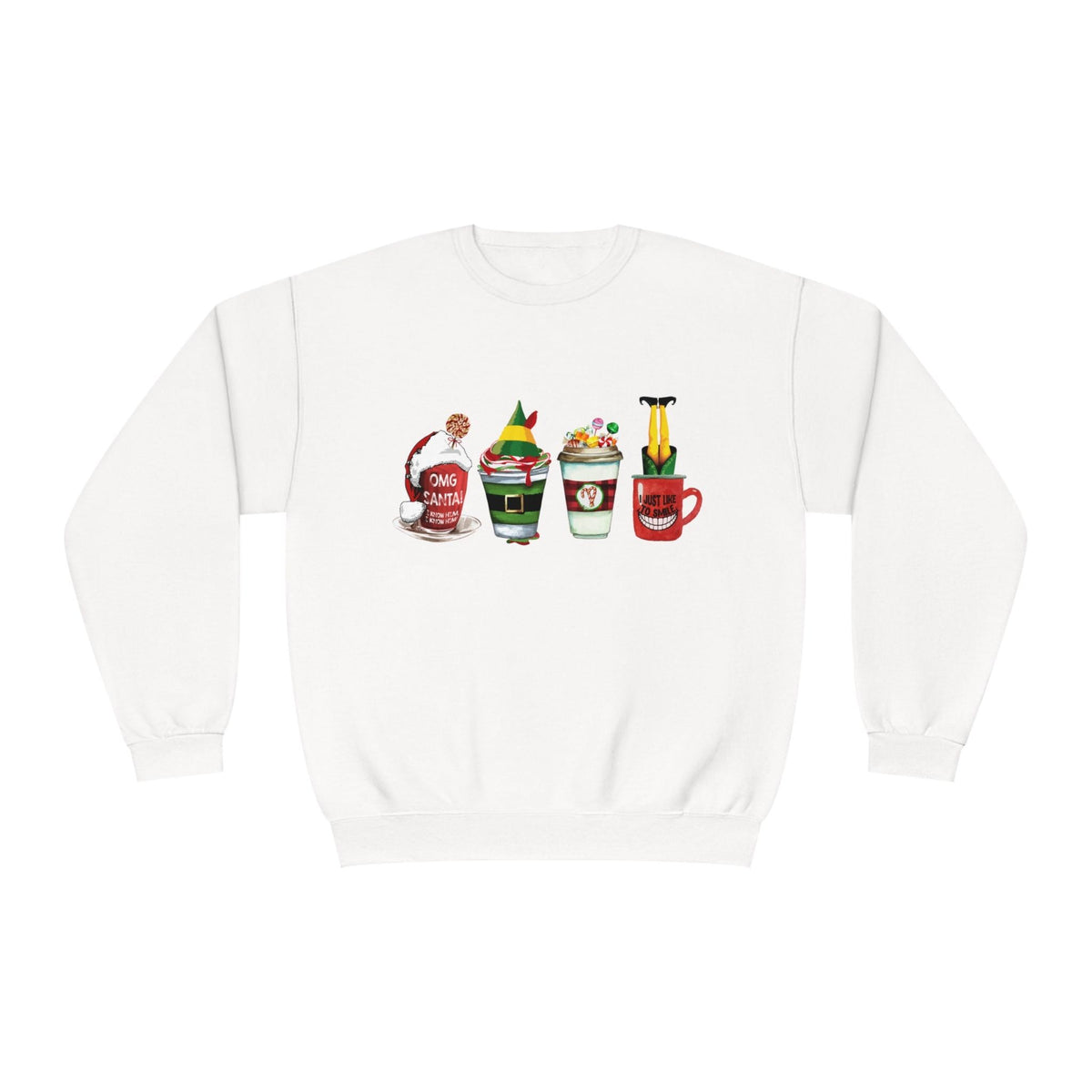 Elf Christmas Coffee  Crewneck Sweatshirt