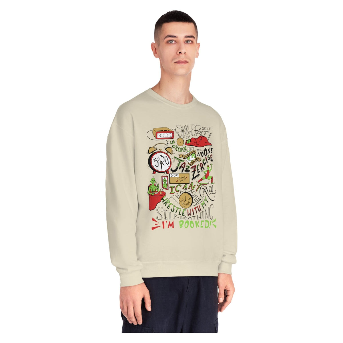 Green Guy Timeline Christmas Crewneck Sweatshirt