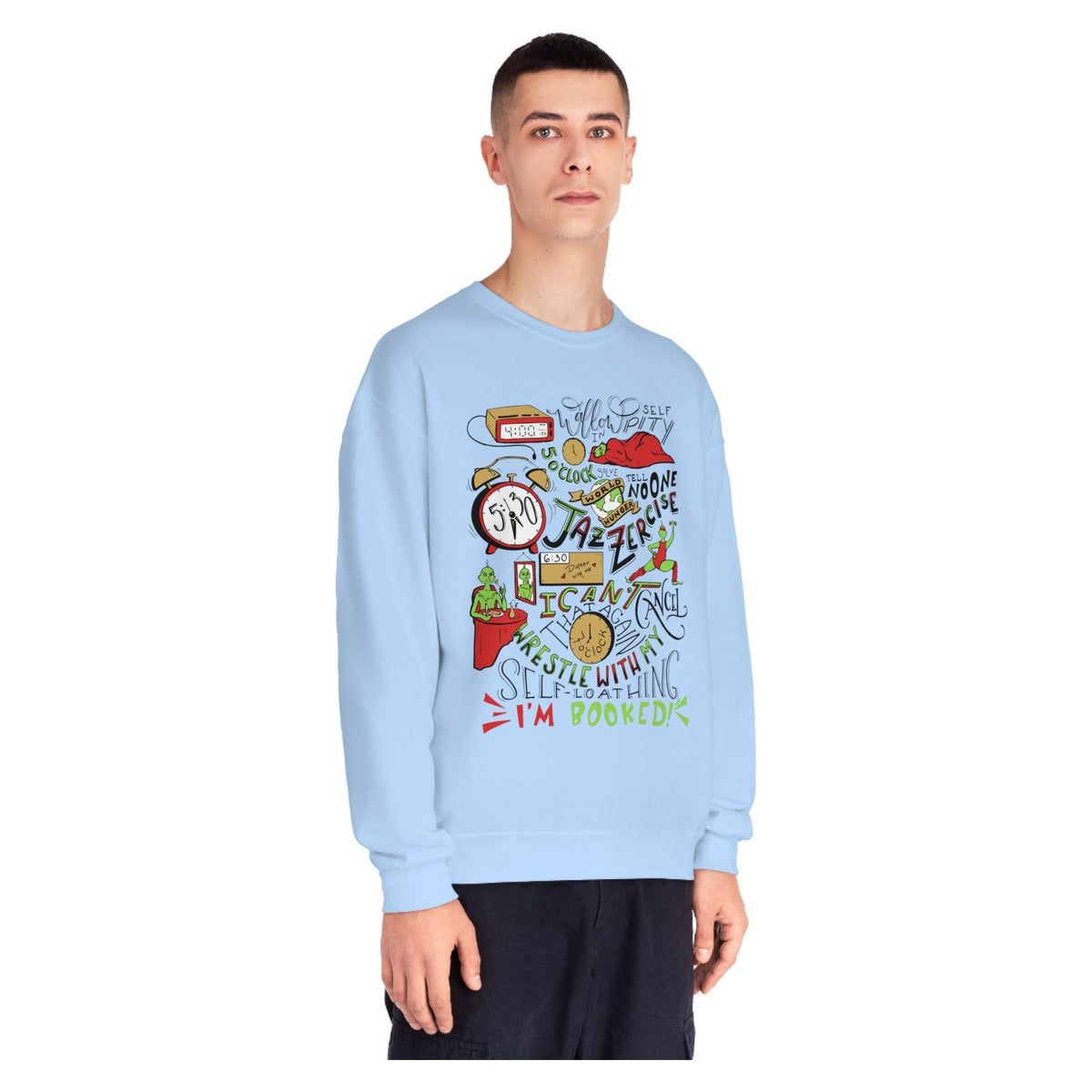 Green Guy Timeline Christmas Crewneck Sweatshirt