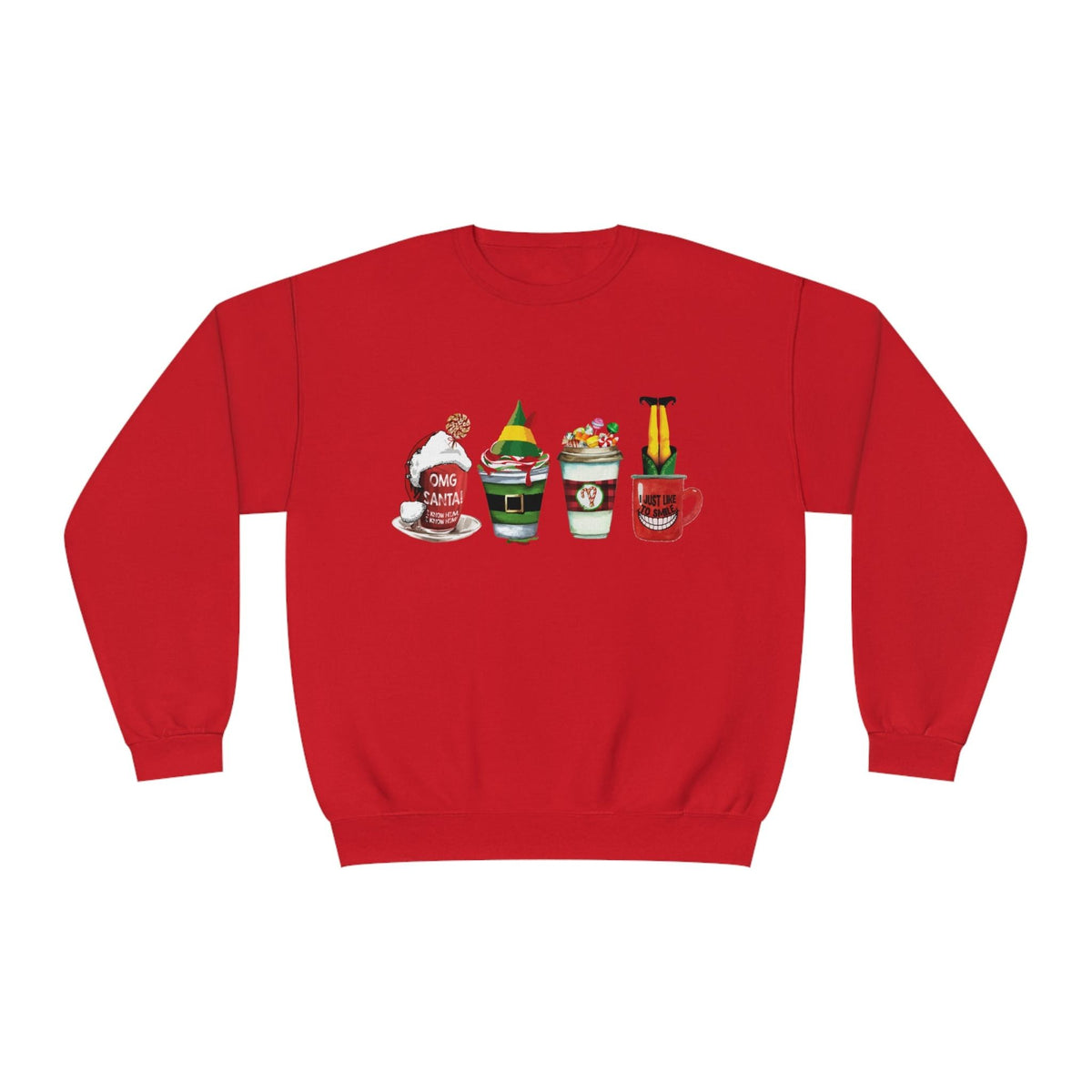 Elf Christmas Coffee  Crewneck Sweatshirt