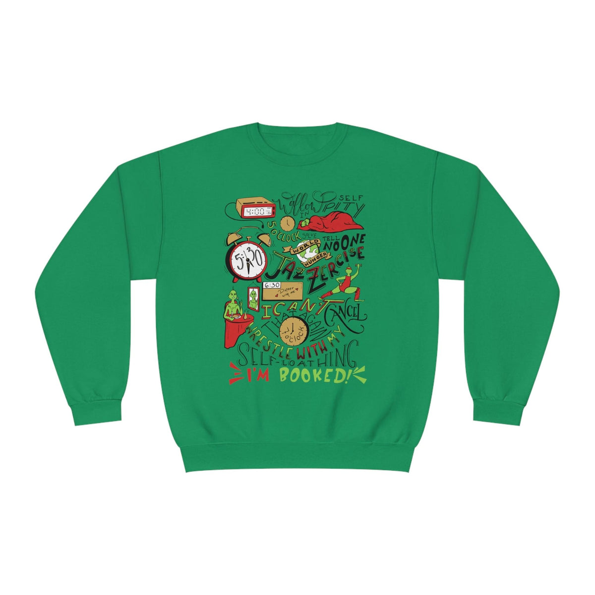 Green Guy Timeline Christmas Crewneck Sweatshirt
