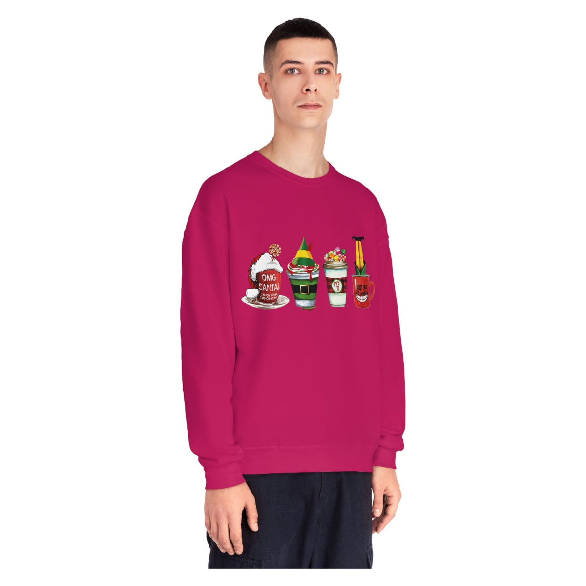 Elf Christmas Coffee  Crewneck Sweatshirt