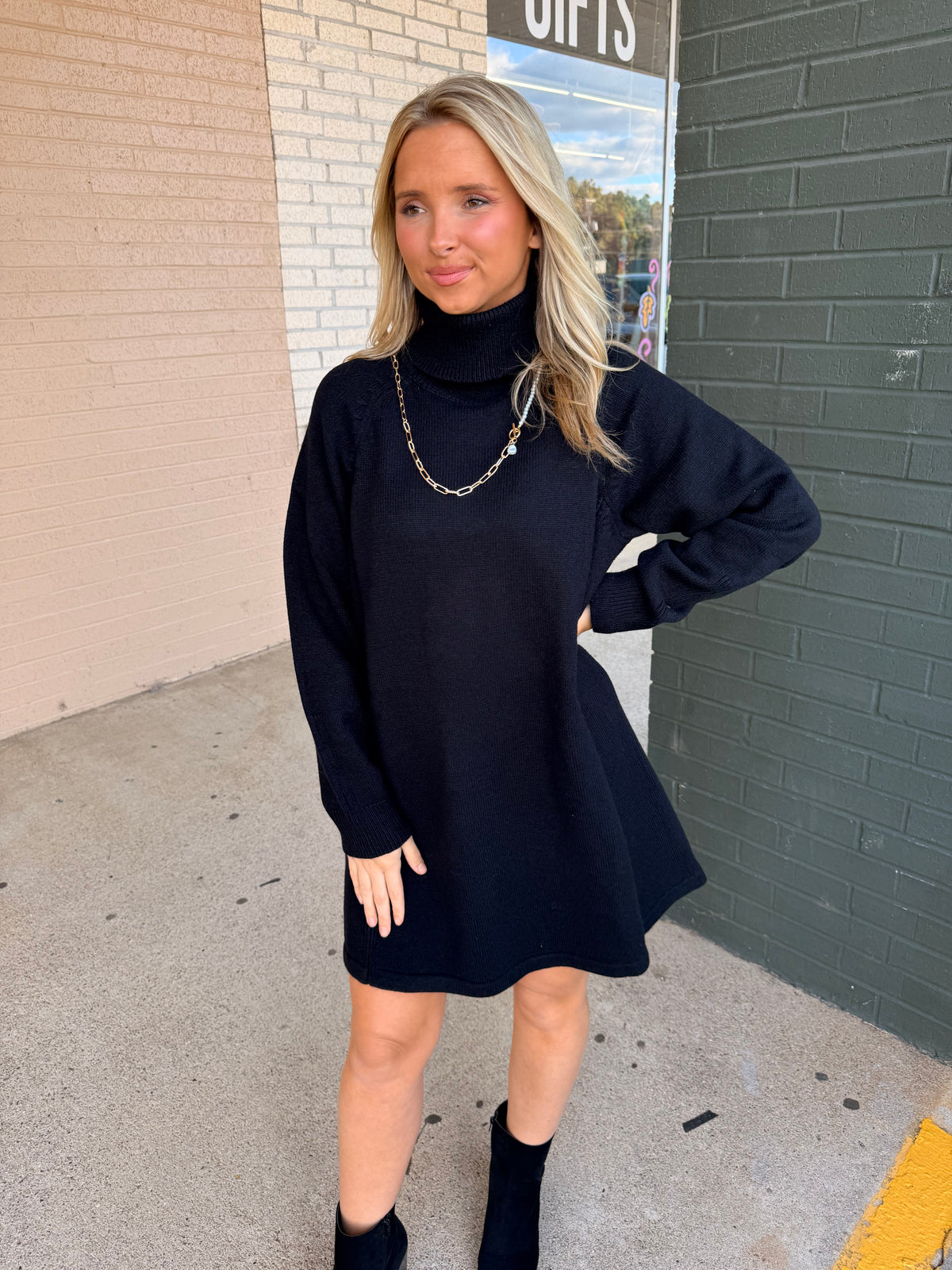 Chic Bevan black sweater dress