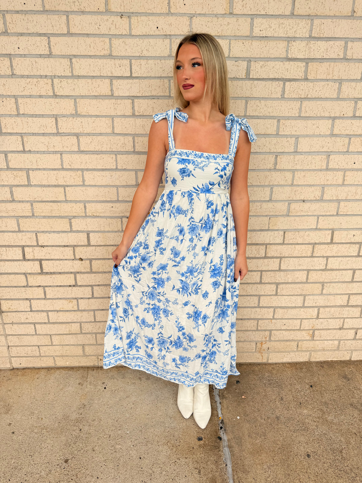 Brinlee Blue Dream Floral Maxi Dress