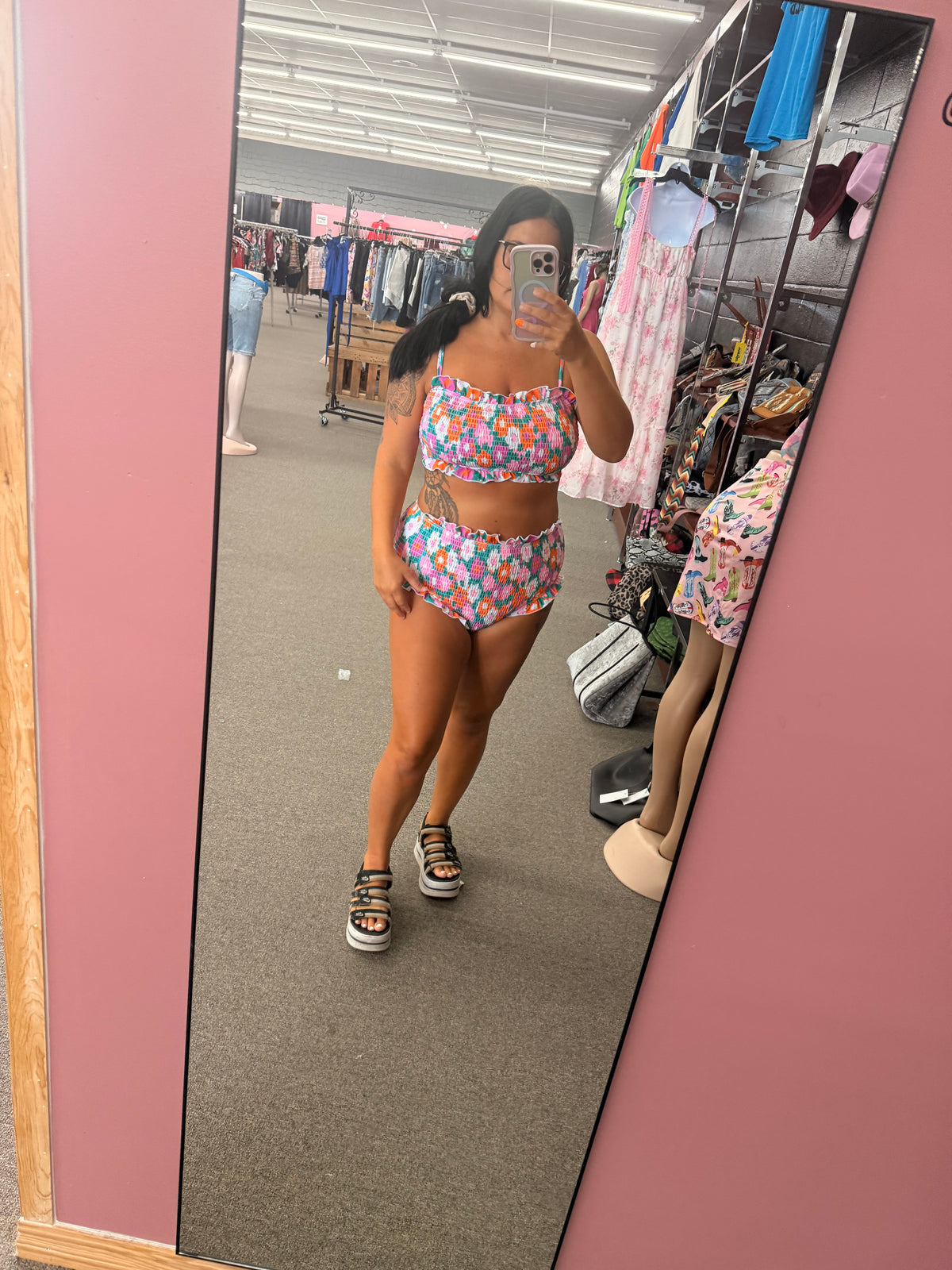 Destin beach 3 piece swimsuit with skirt
