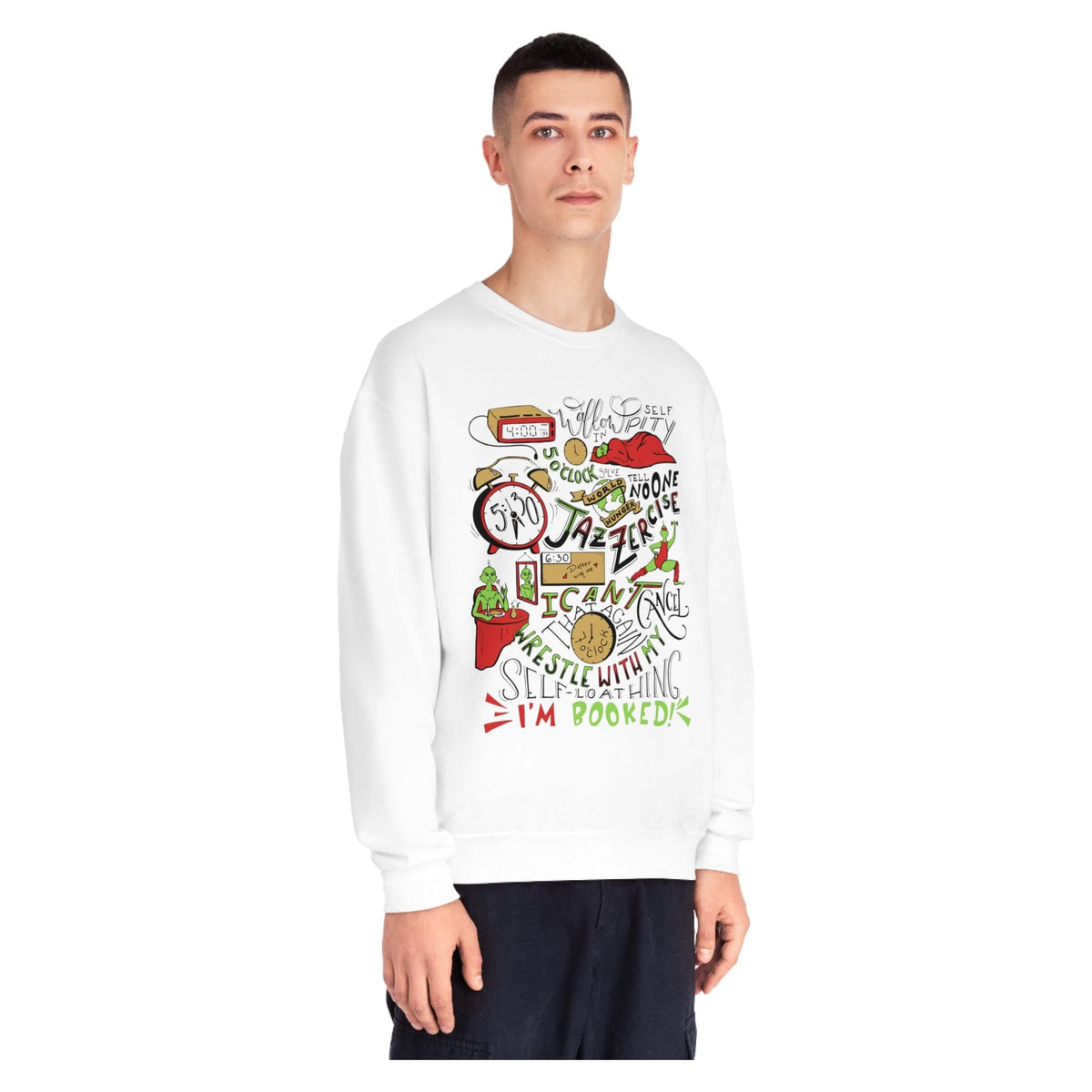 Green Guy Timeline Christmas Crewneck Sweatshirt