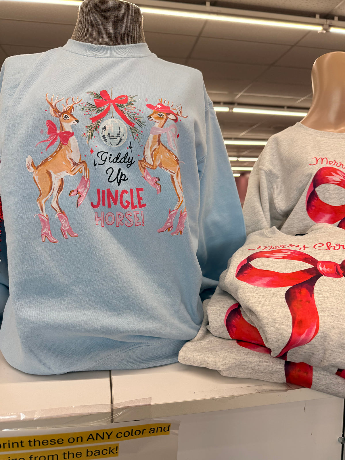 Giddy up jingle horse Christmas tee or sweatshirt