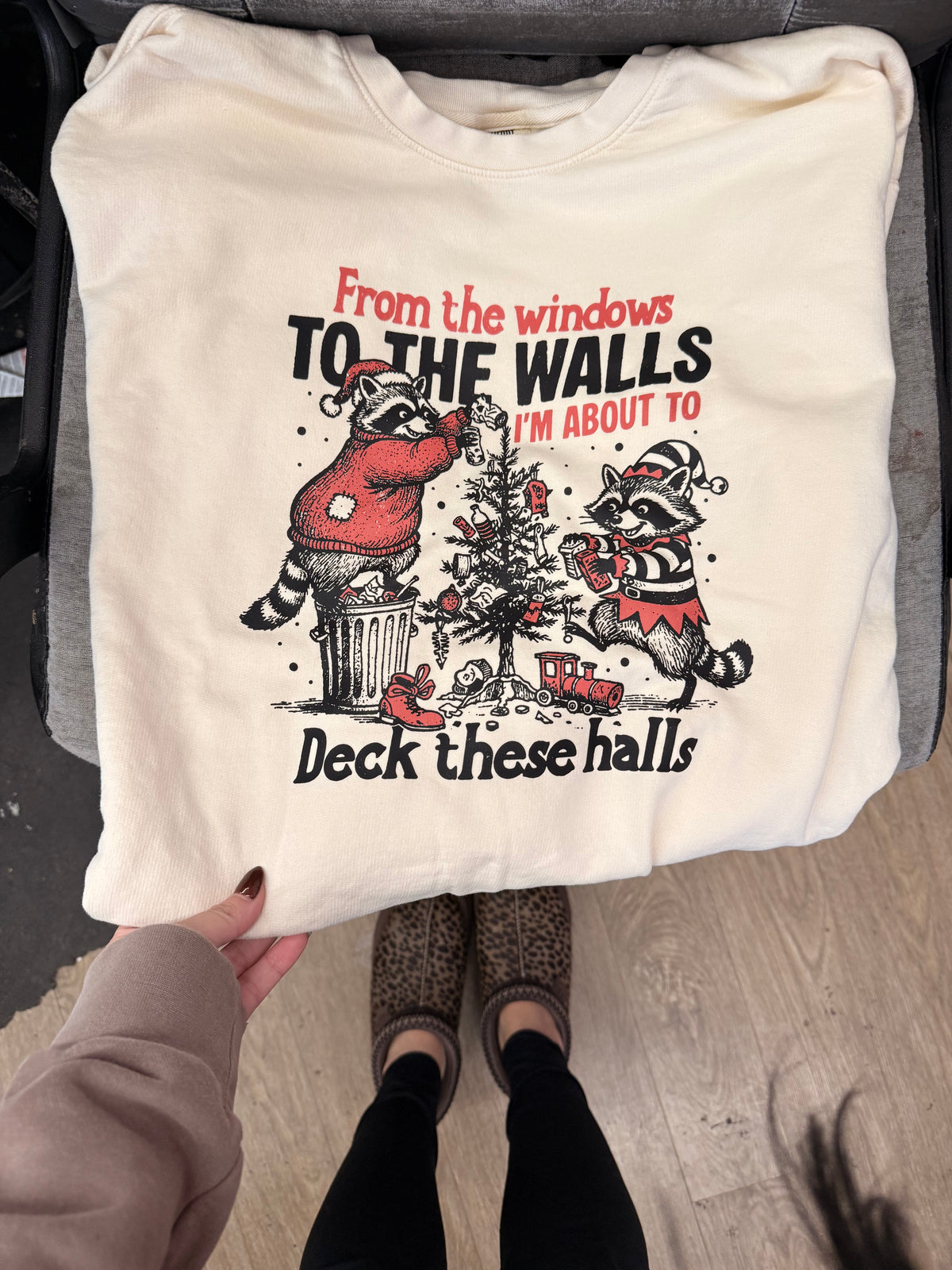 deck the halls racoon Tee or Sweatshirt