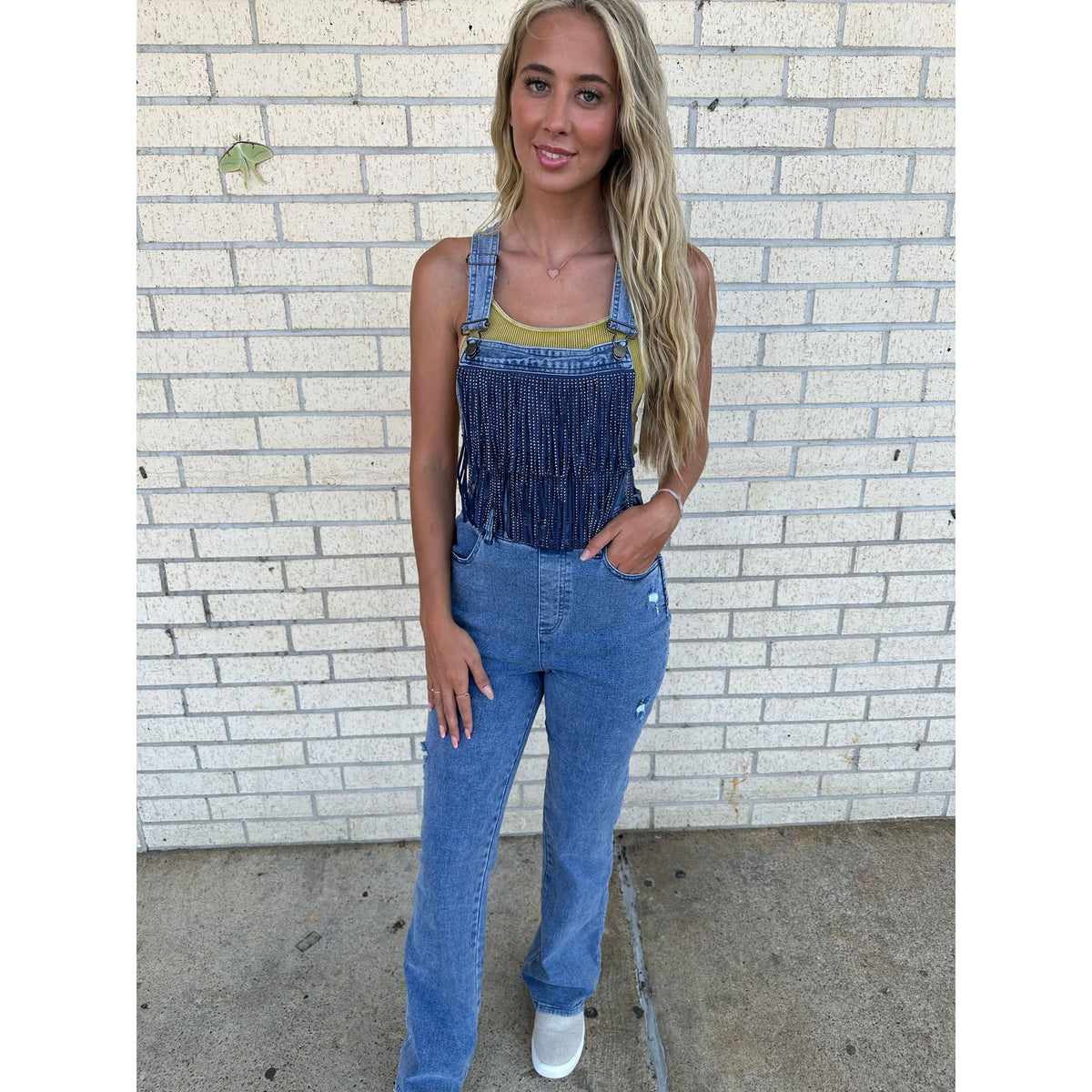 Jenna Fringe Flare Overalls