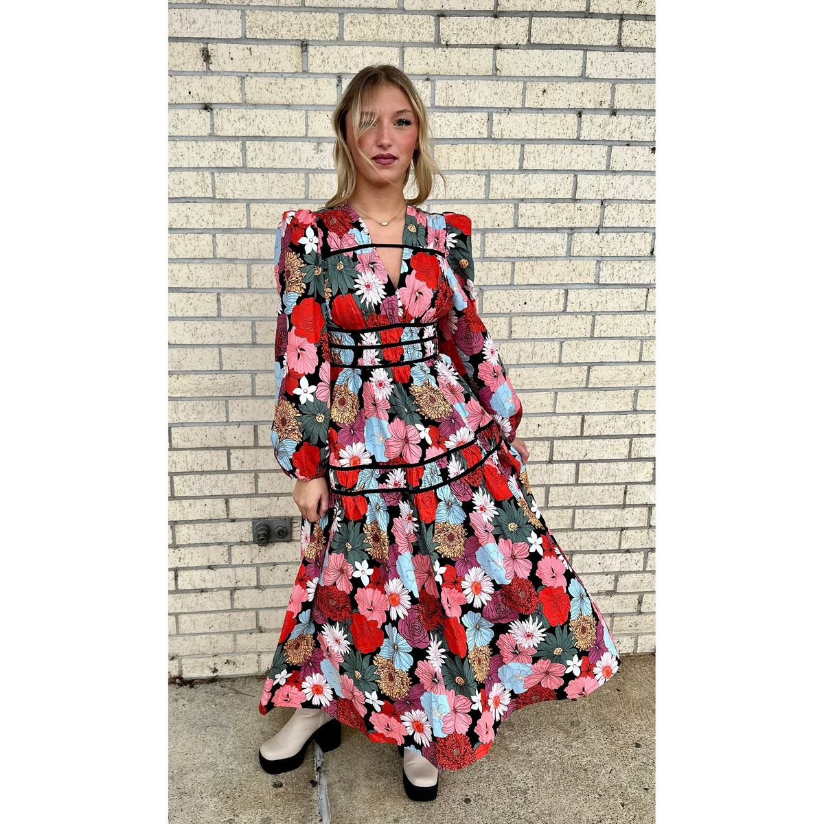 Janell Floral Maxi dress