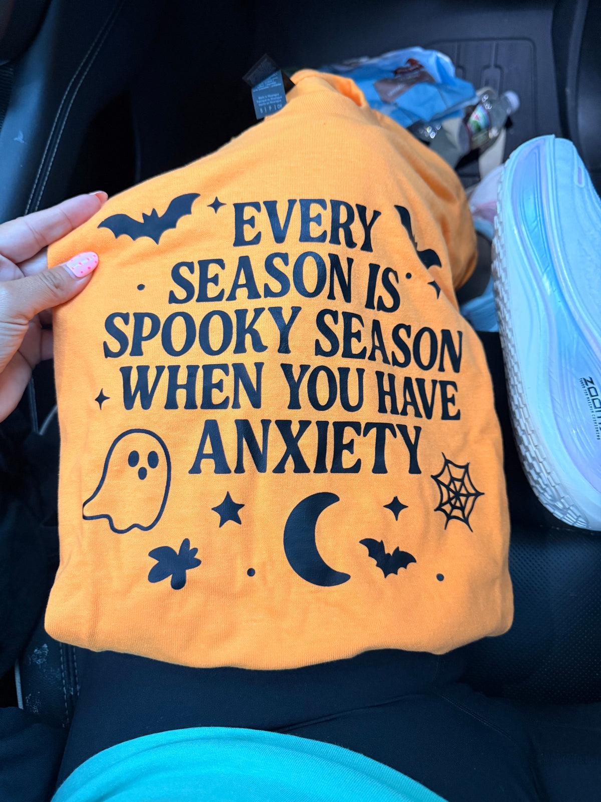 Everyday is spooky season when you have anxiety tee or sweatshirt