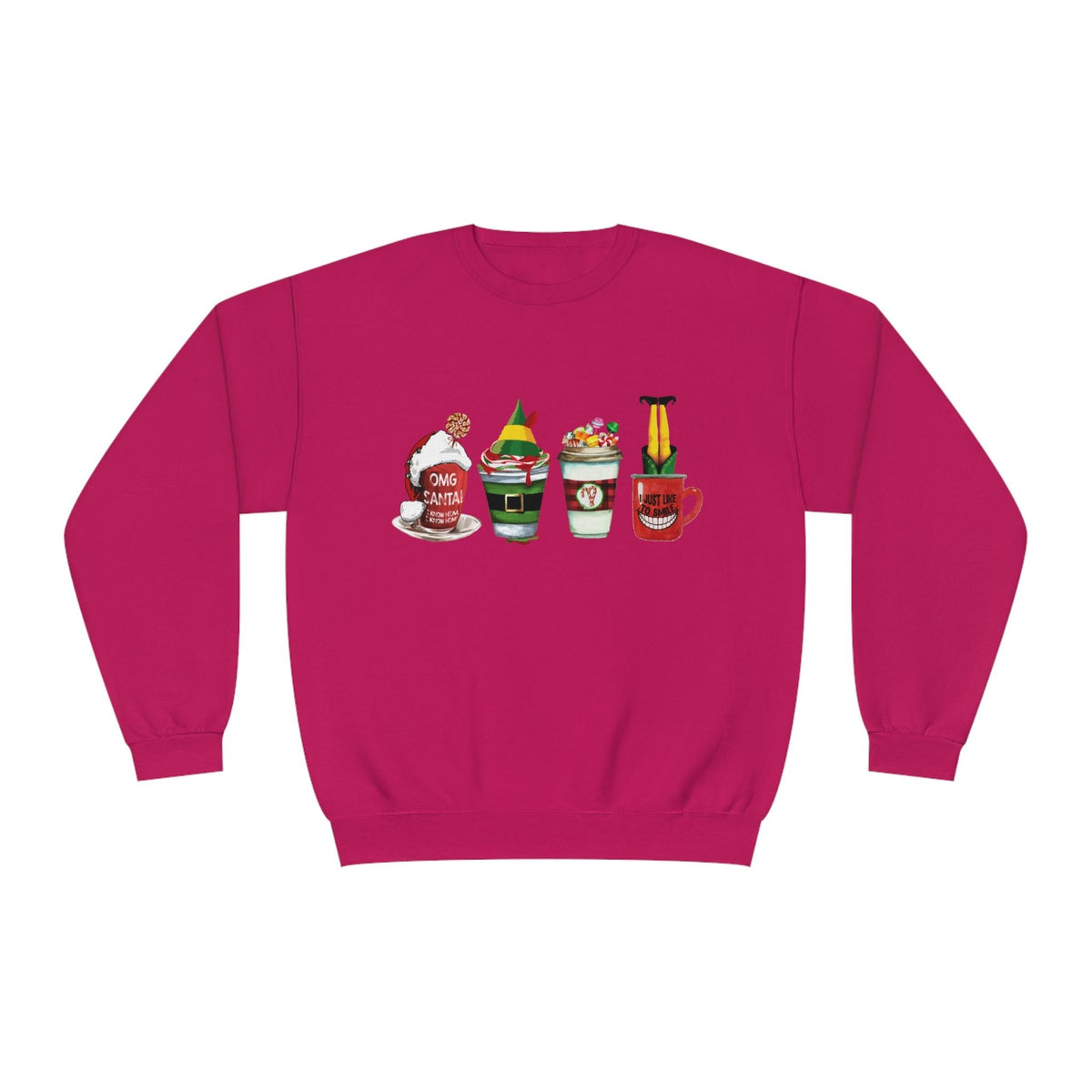 Elf Christmas Coffee  Crewneck Sweatshirt