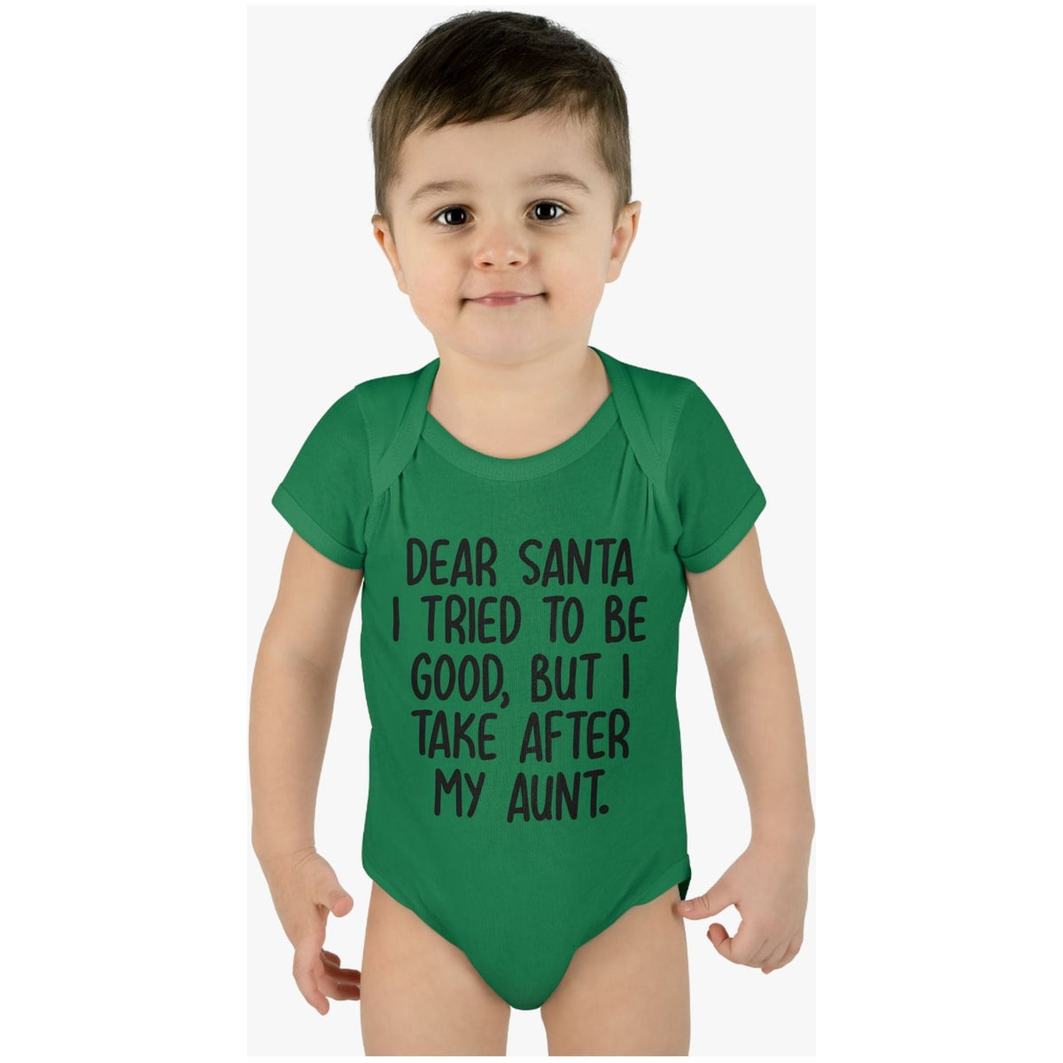 Dear Santa I tried to be Good but I take After my Aunt (or enter custom) tee or onesie
