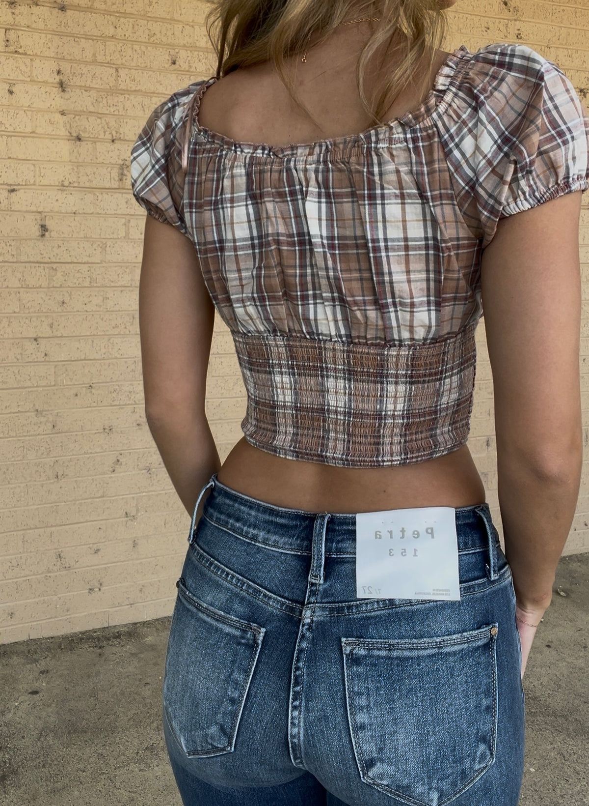 Aspen Plaid Fall Bow Top
