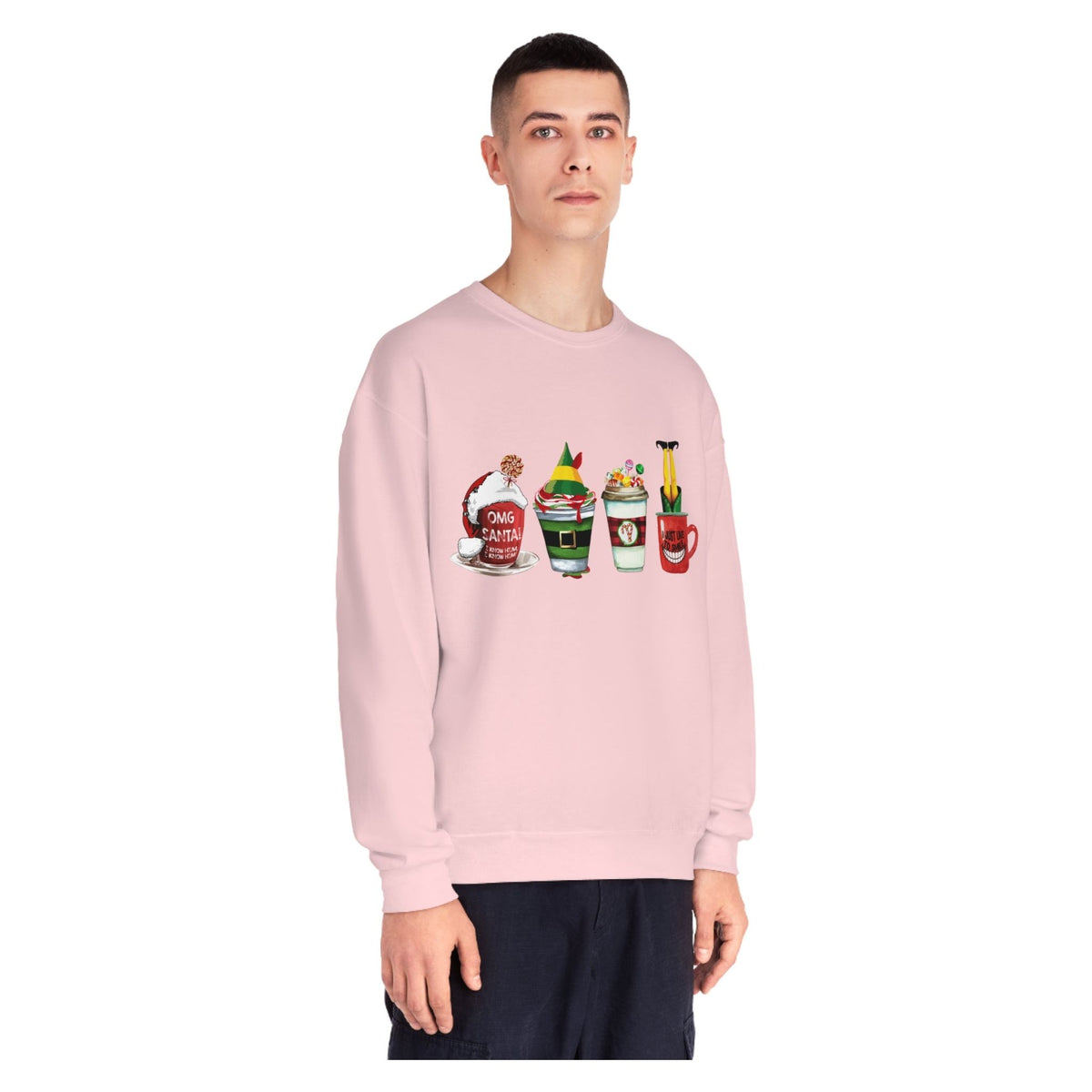 Elf Christmas Coffee  Crewneck Sweatshirt