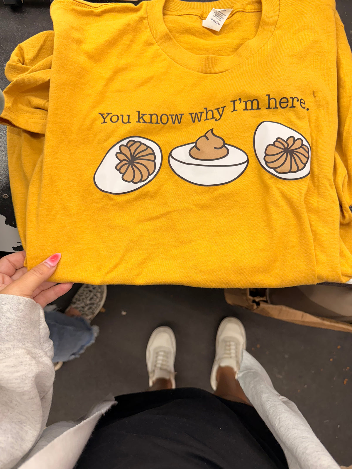 you know why I&#39;m here Thanksgiving Deviled Eggs Tee or  Sweatshirt