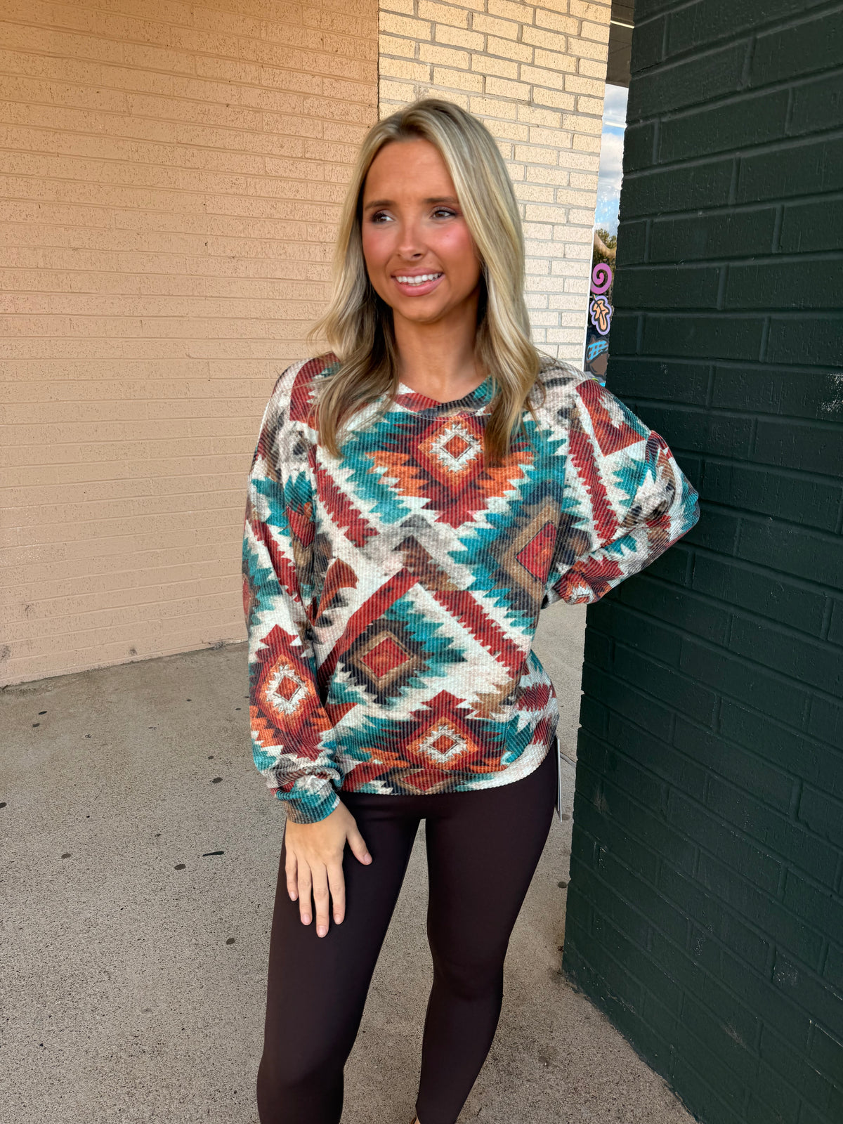 Fall Aztec long sleeve top