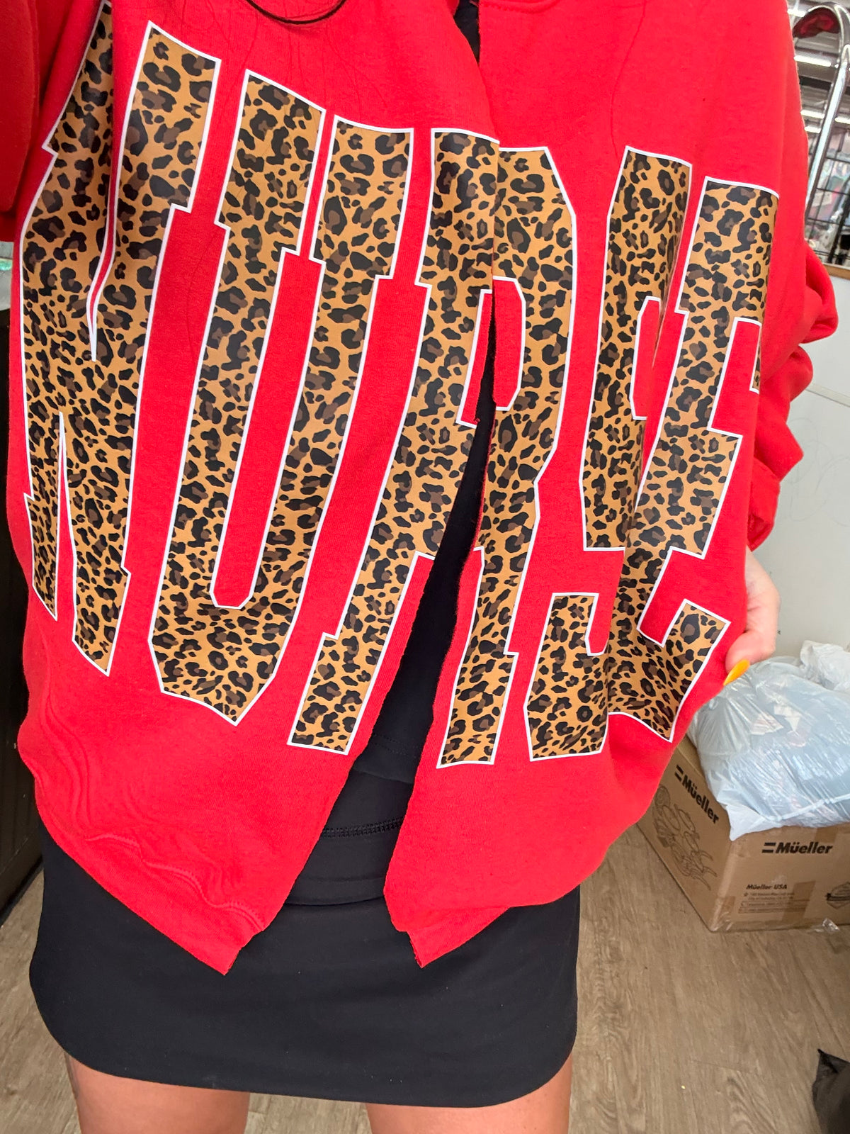 Nurse cut sweatshirt