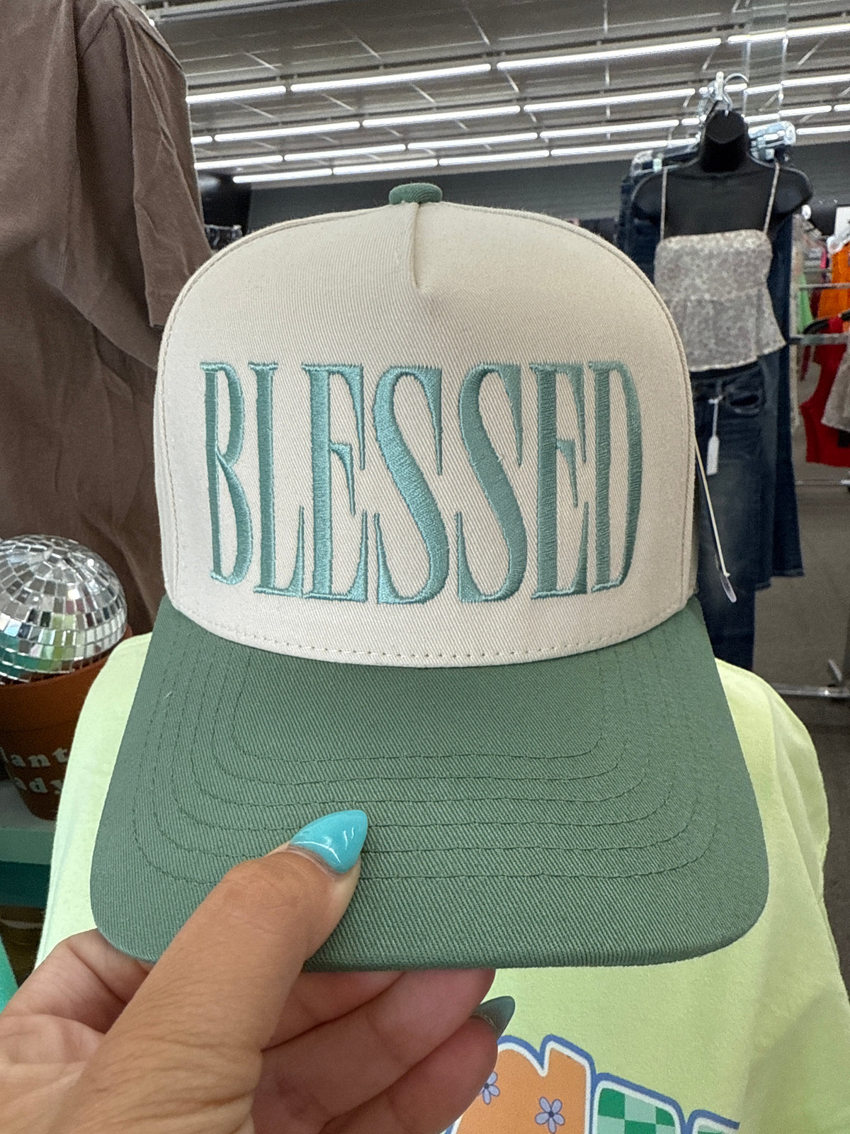 Blessed embroidered hat