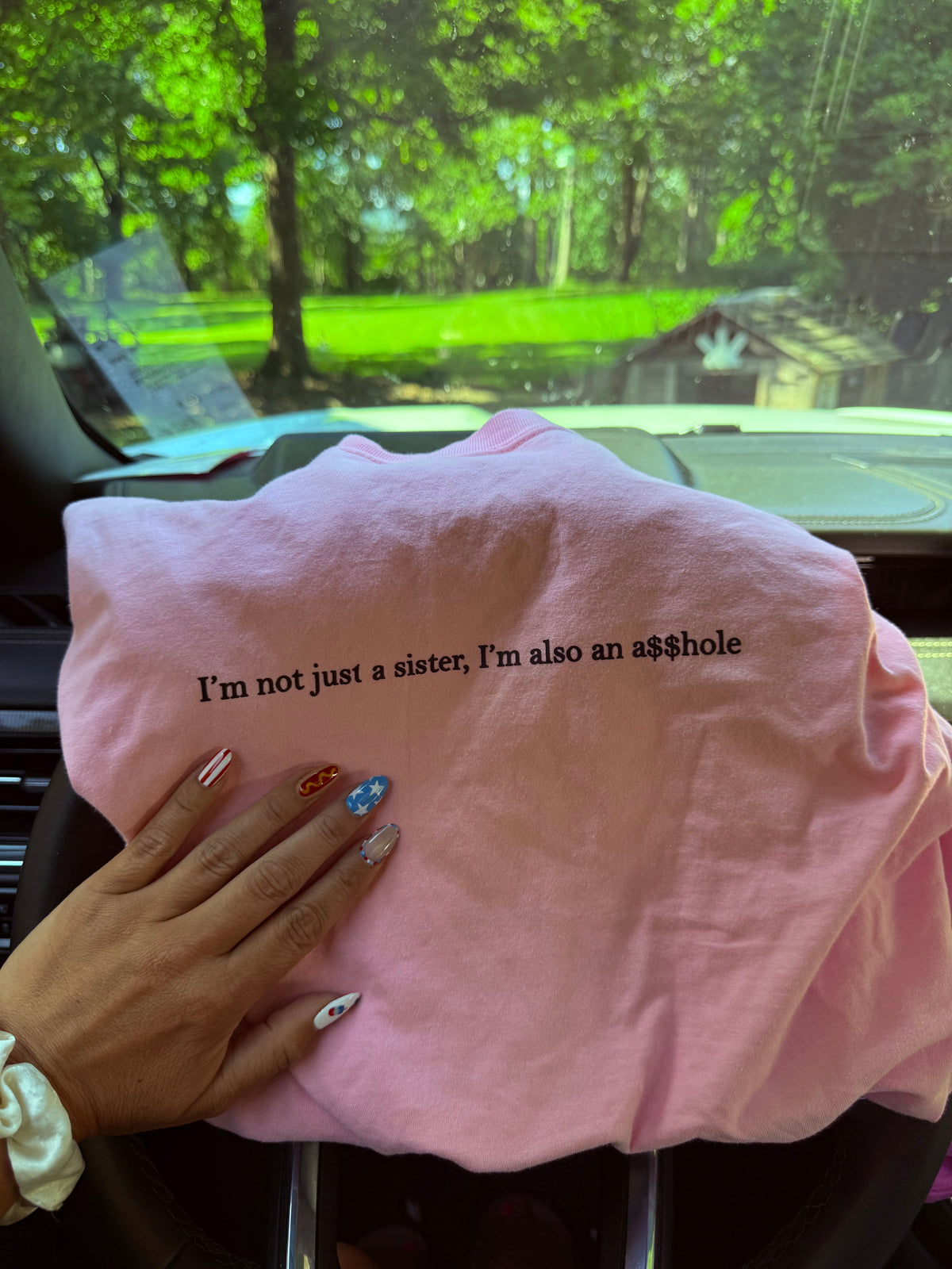 Not just a sister asshole tank, tee or sweatshirt
