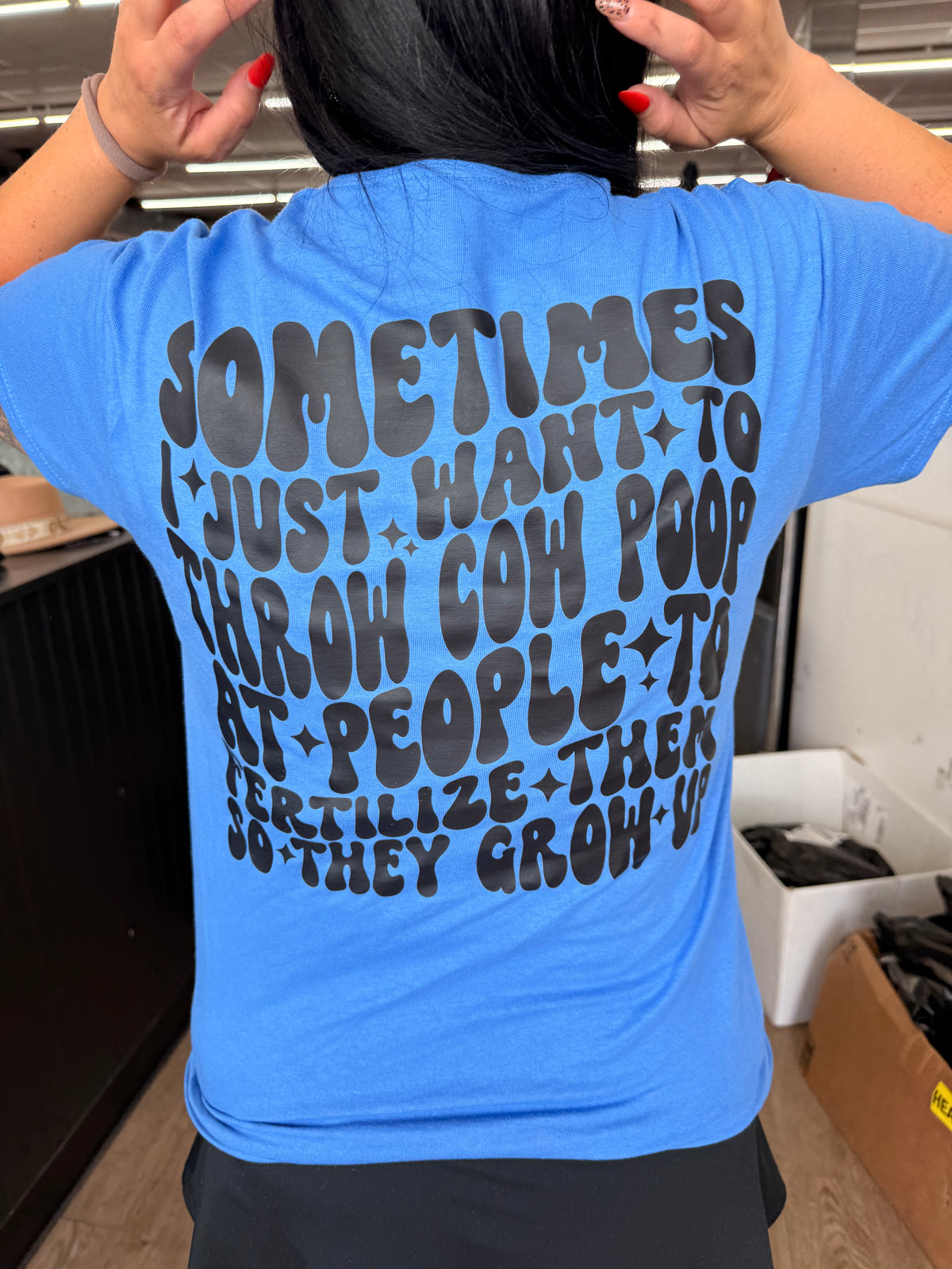 Fertilizer throw poop grow tee or sweatshirt