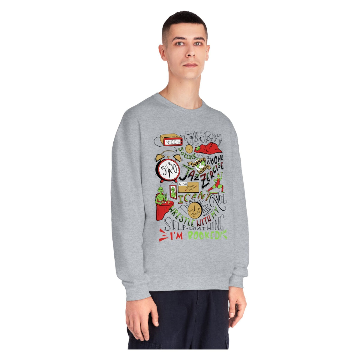 Green Guy Timeline Christmas Crewneck Sweatshirt